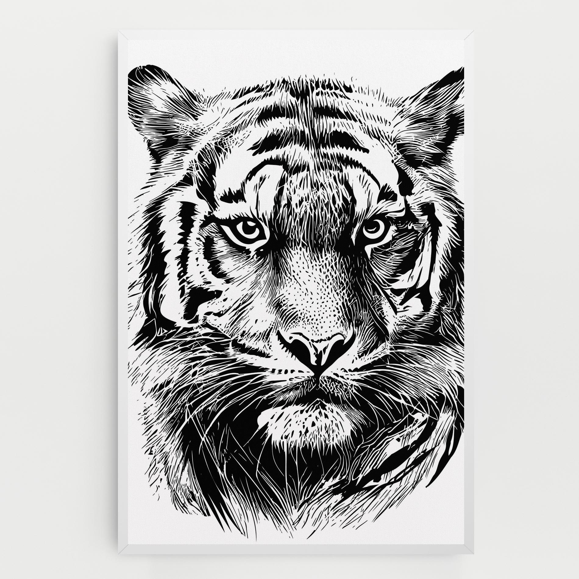 Vászonkép Pretty Tiger Head mockup 0