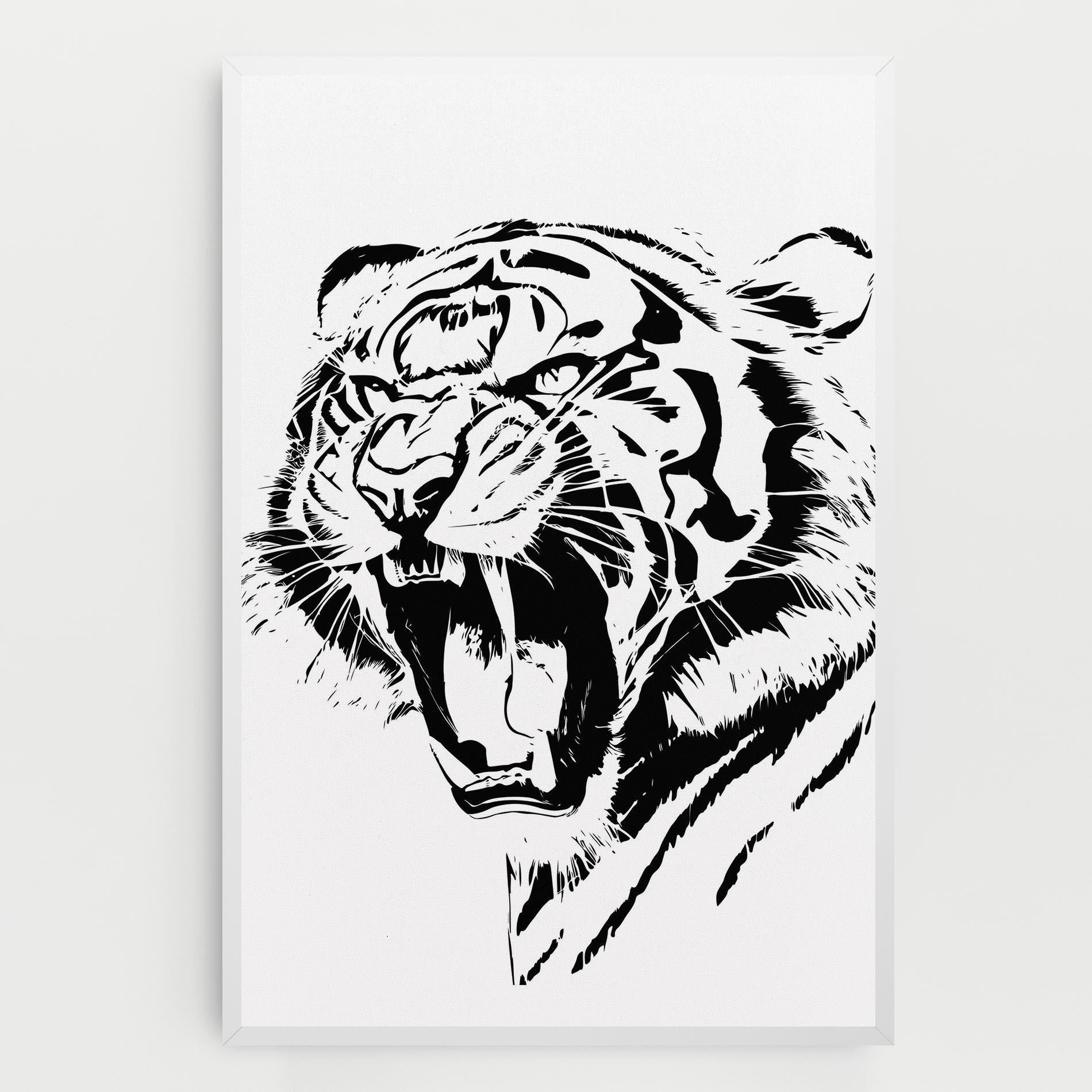 Vászonkép Roaring Tiger mockup 0