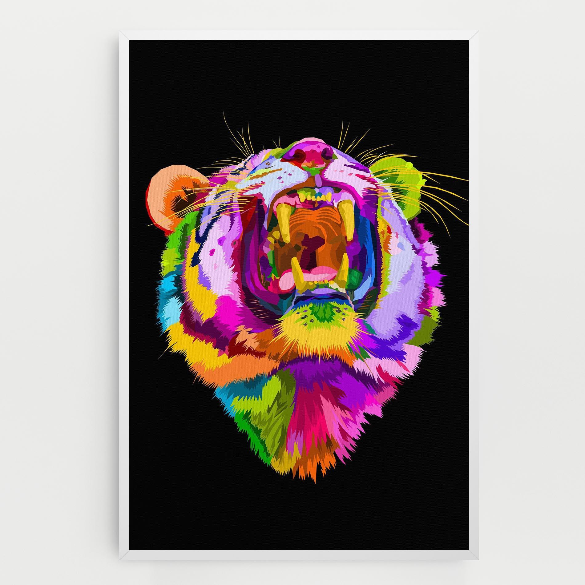Vászonkép Tiger Mix Color mockup 0