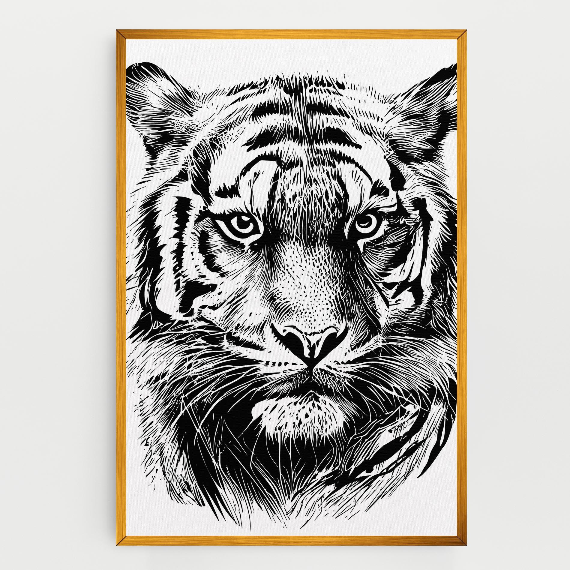 Vászonkép Pretty Tiger Head mockup 0