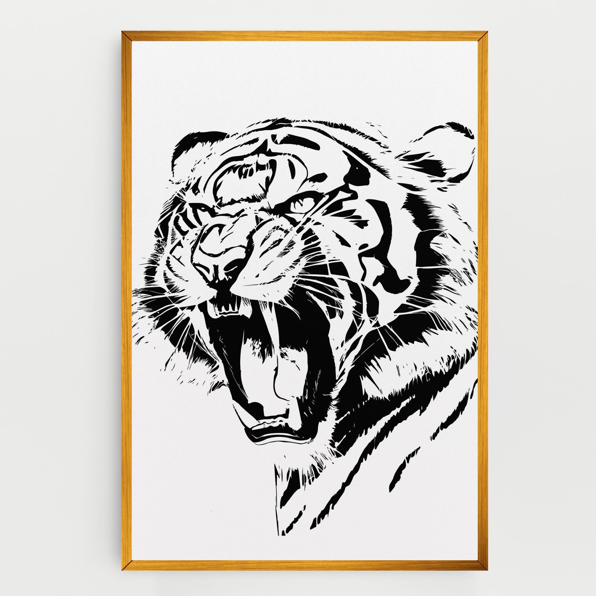 Vászonkép Roaring Tiger mockup 0
