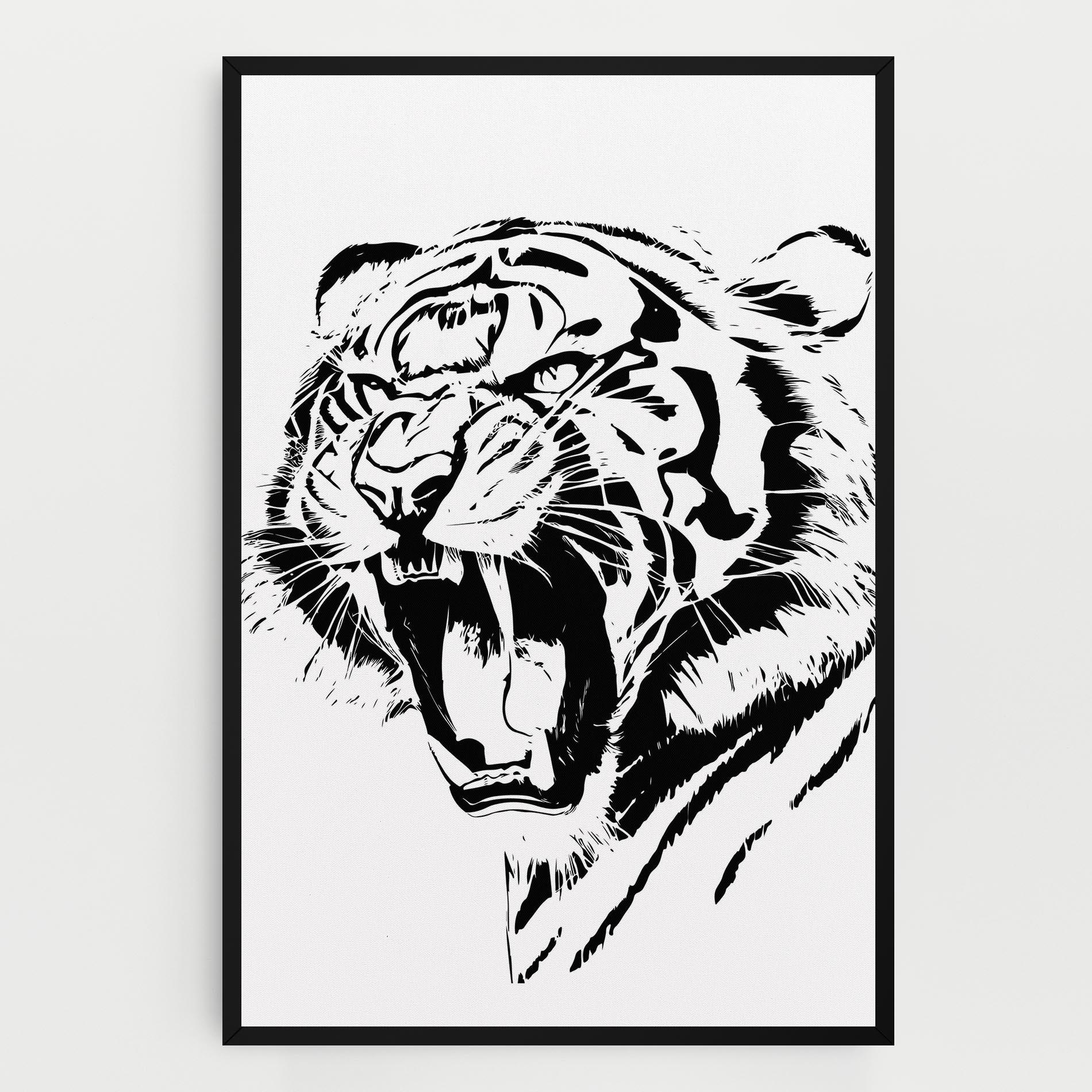 Vászonkép Roaring Tiger mockup 0