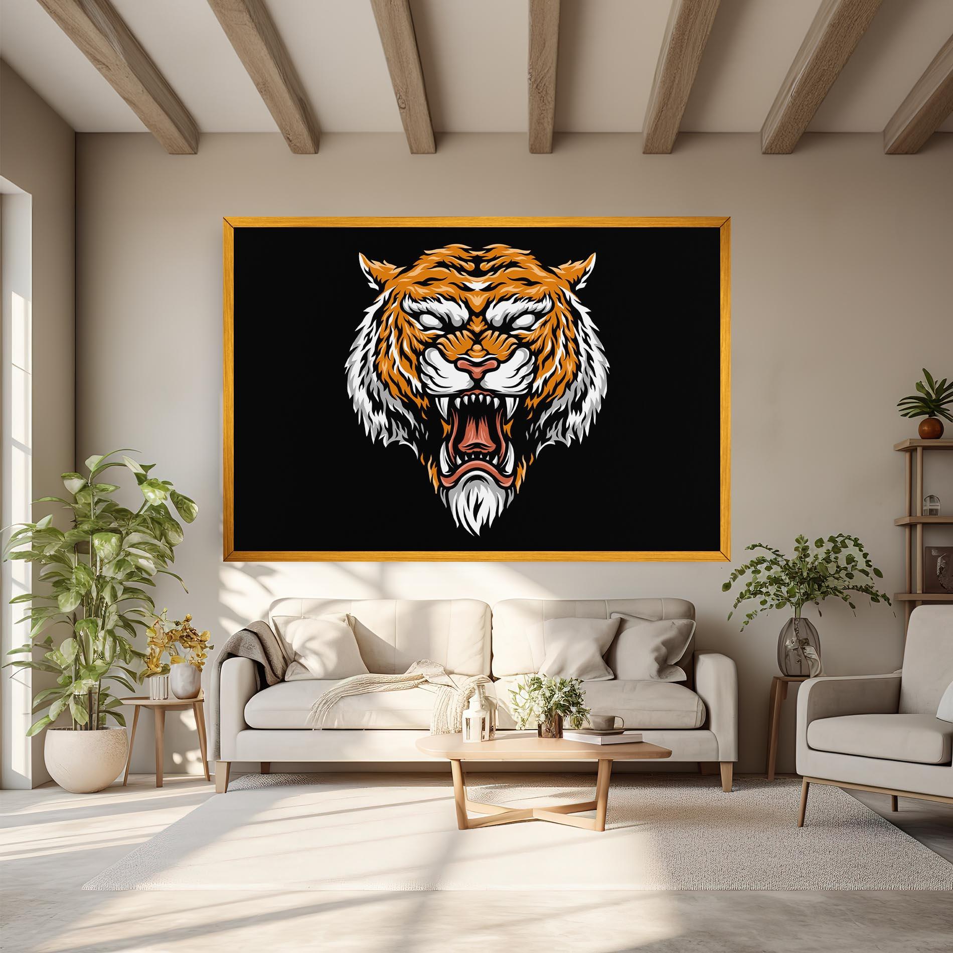 Vászonkép Angry Orange Tiger mockup 6
