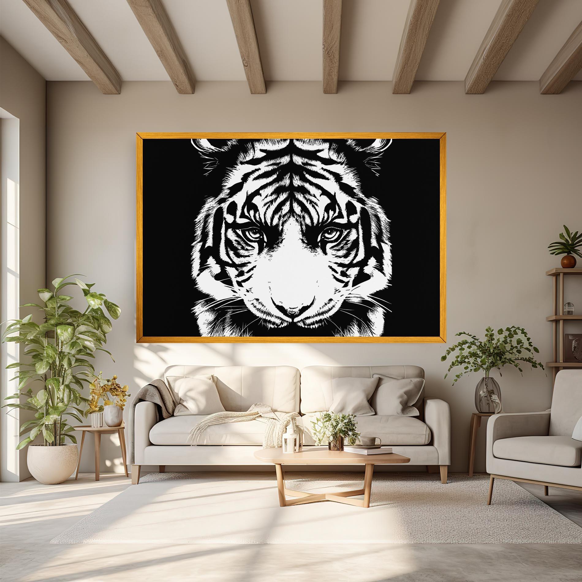 Vászonkép Big Eyes Tiger mockup 6