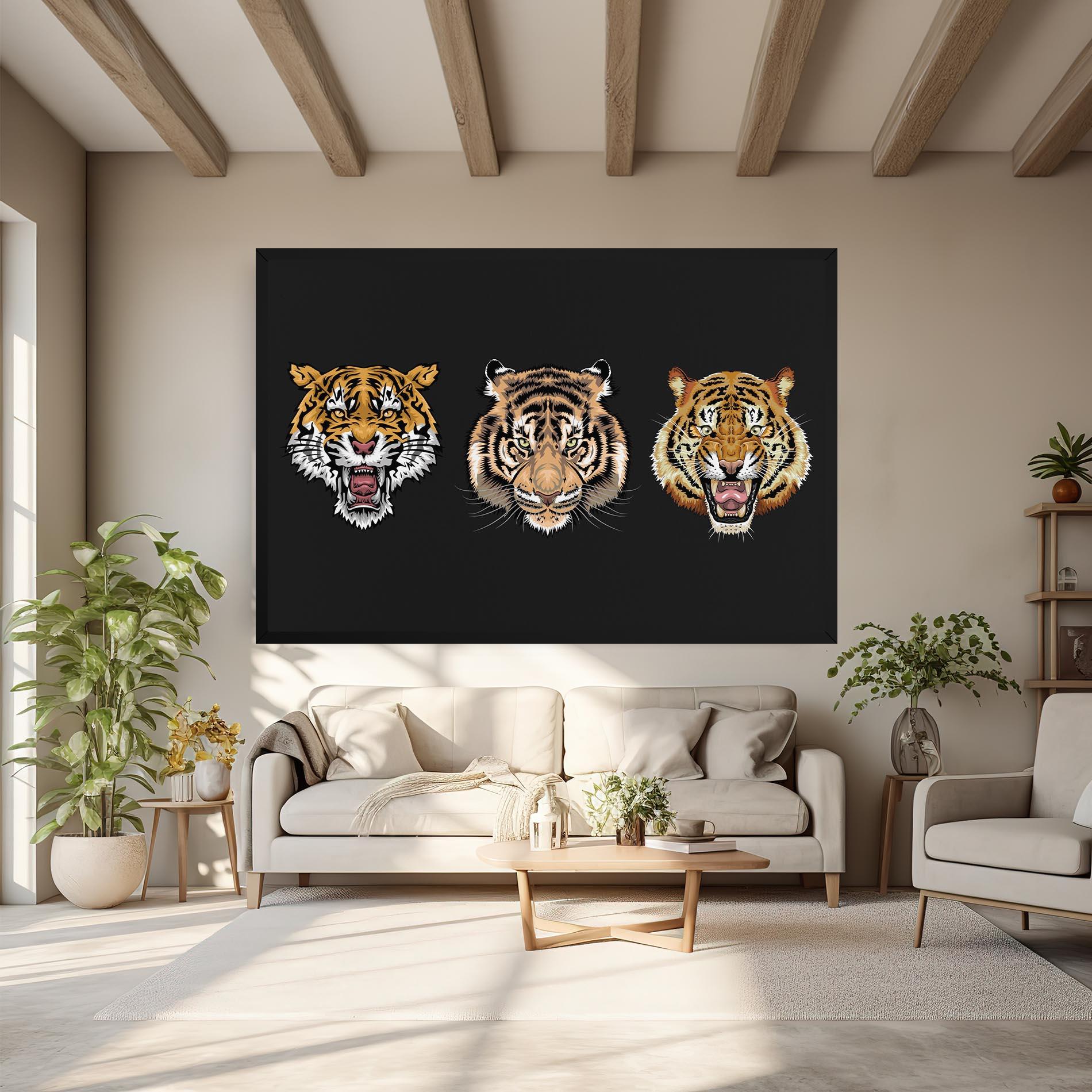 Vászonkép 3 Tigers mockup 6