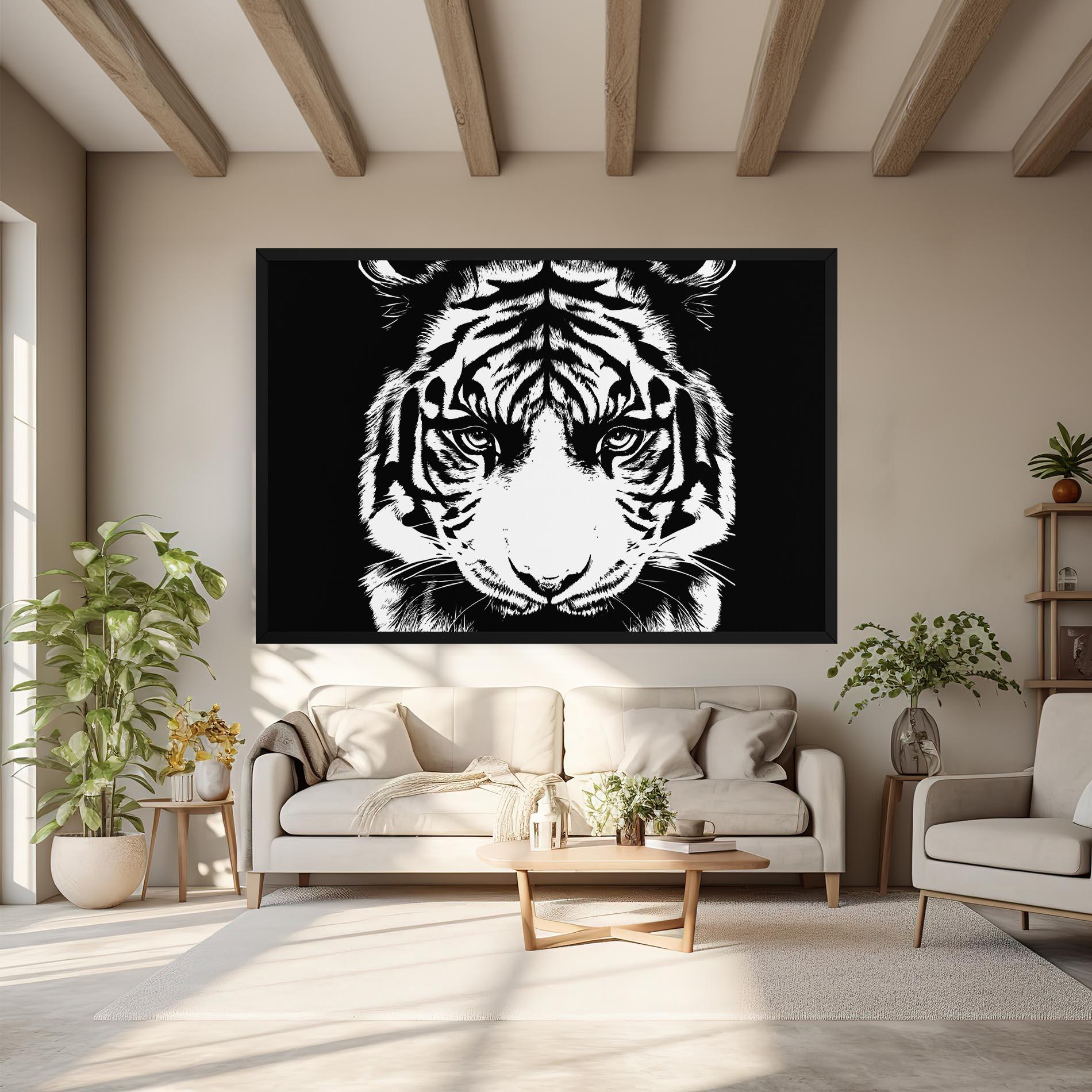 Vászonkép Big Eyes Tiger mockup 6