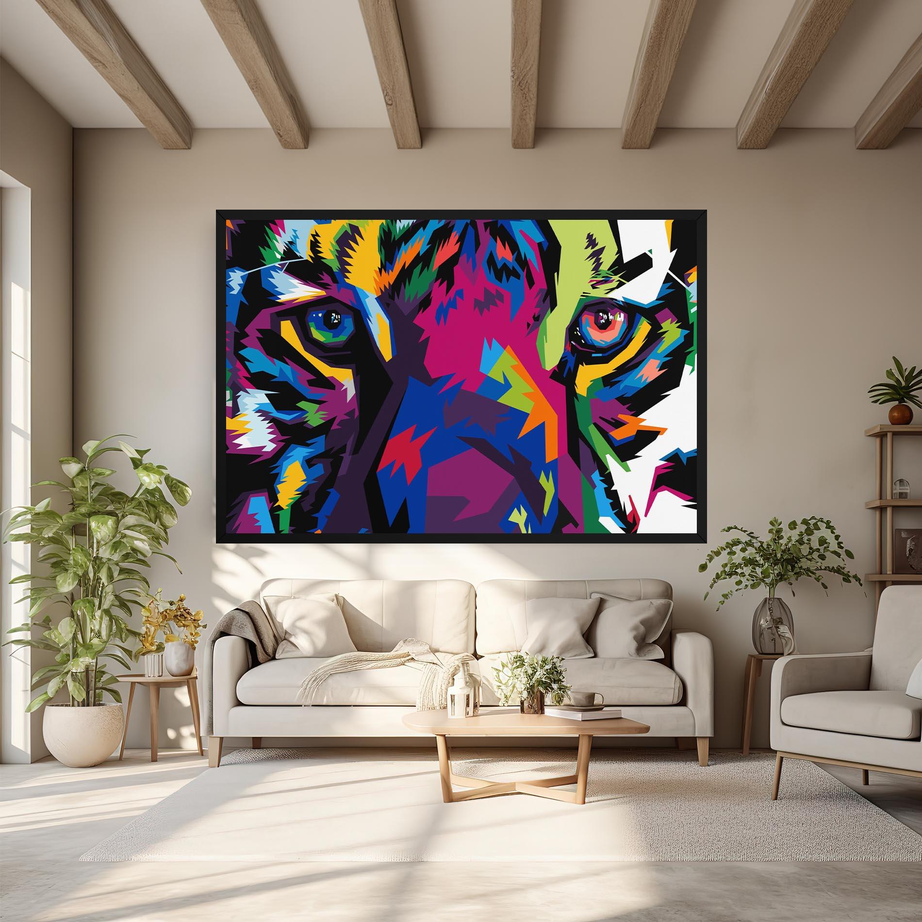 Vászonkép Colourul Tiger Eyes mockup 6