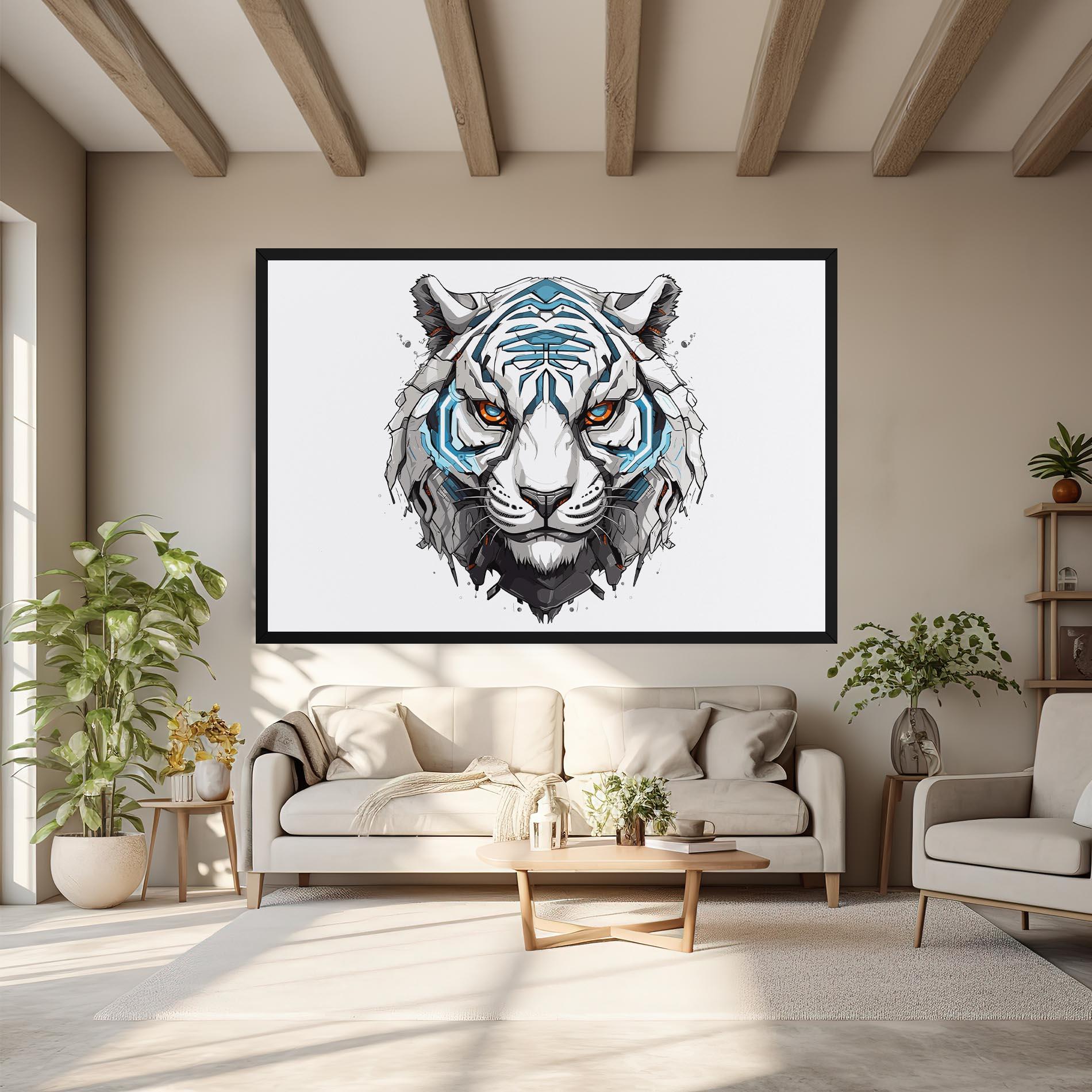 Vászonkép Cyborg Tiger mockup 6
