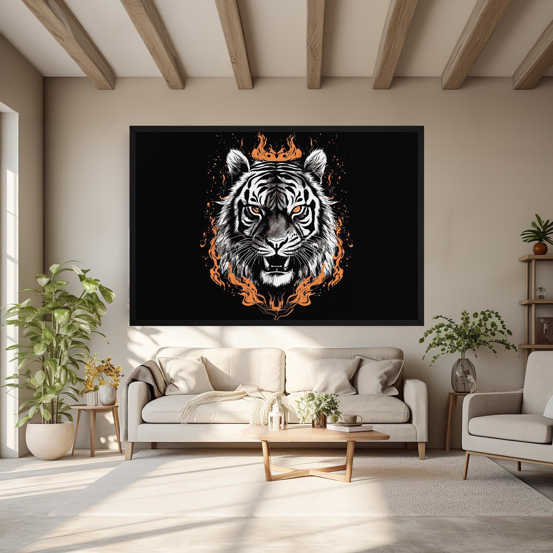 Vászonkép Fire Tiger mockup 6