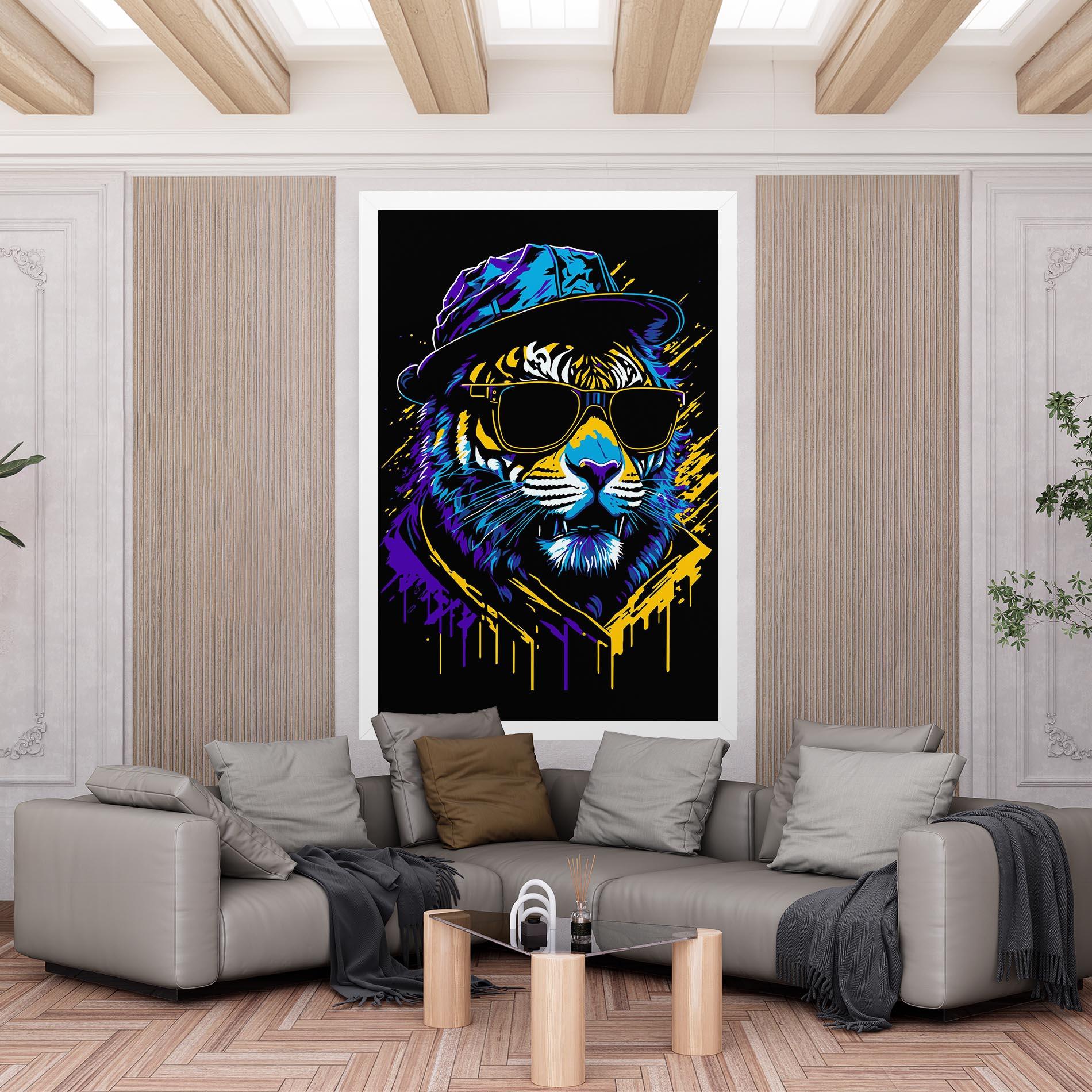 Vászonkép Glasses Tiger mockup 6