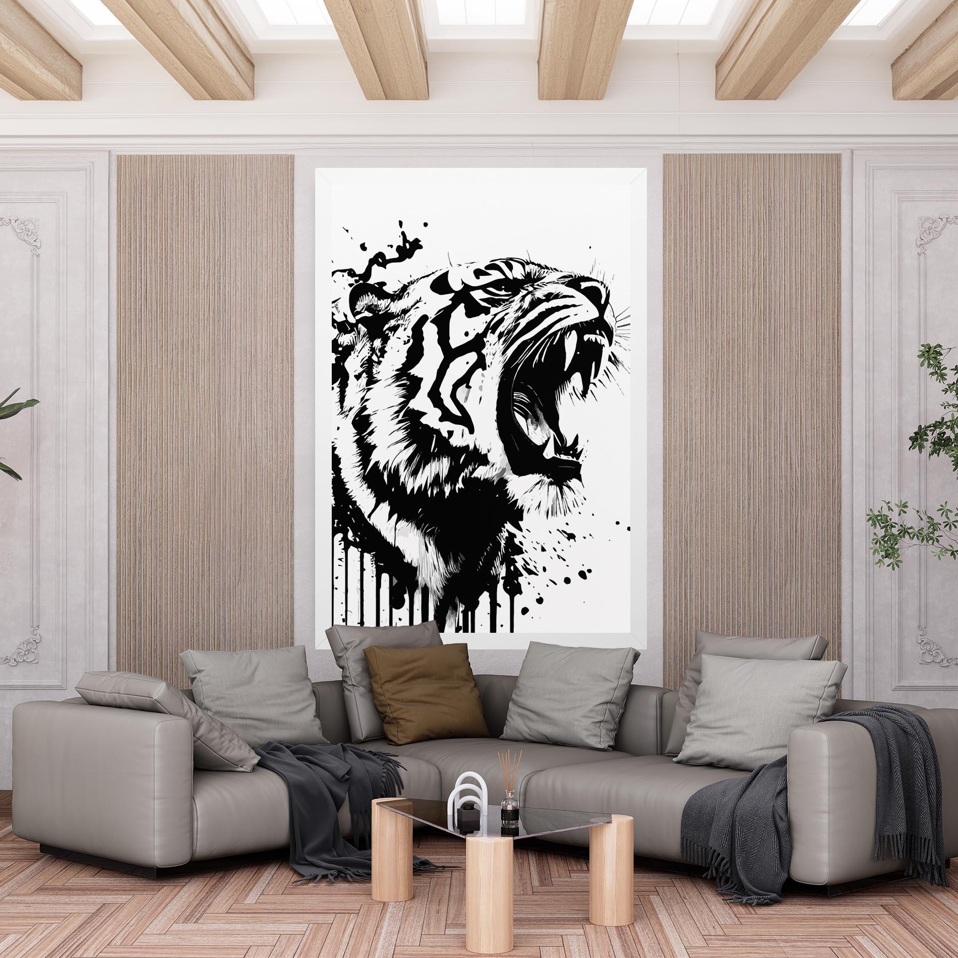 Vászonkép Ink Art Tiger mockup 6