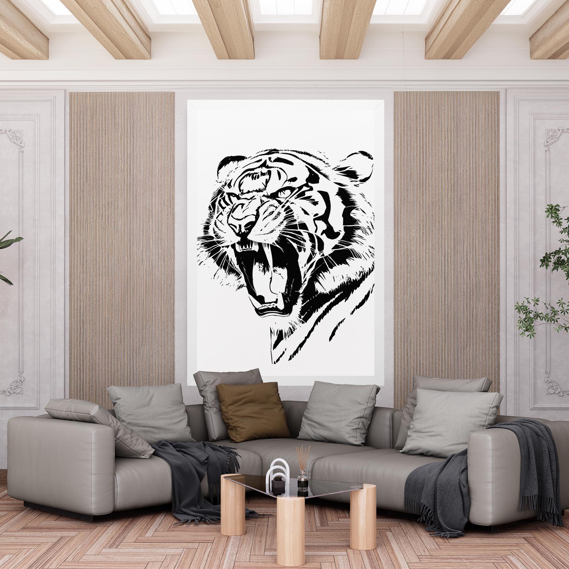 Vászonkép Roaring Tiger mockup 6