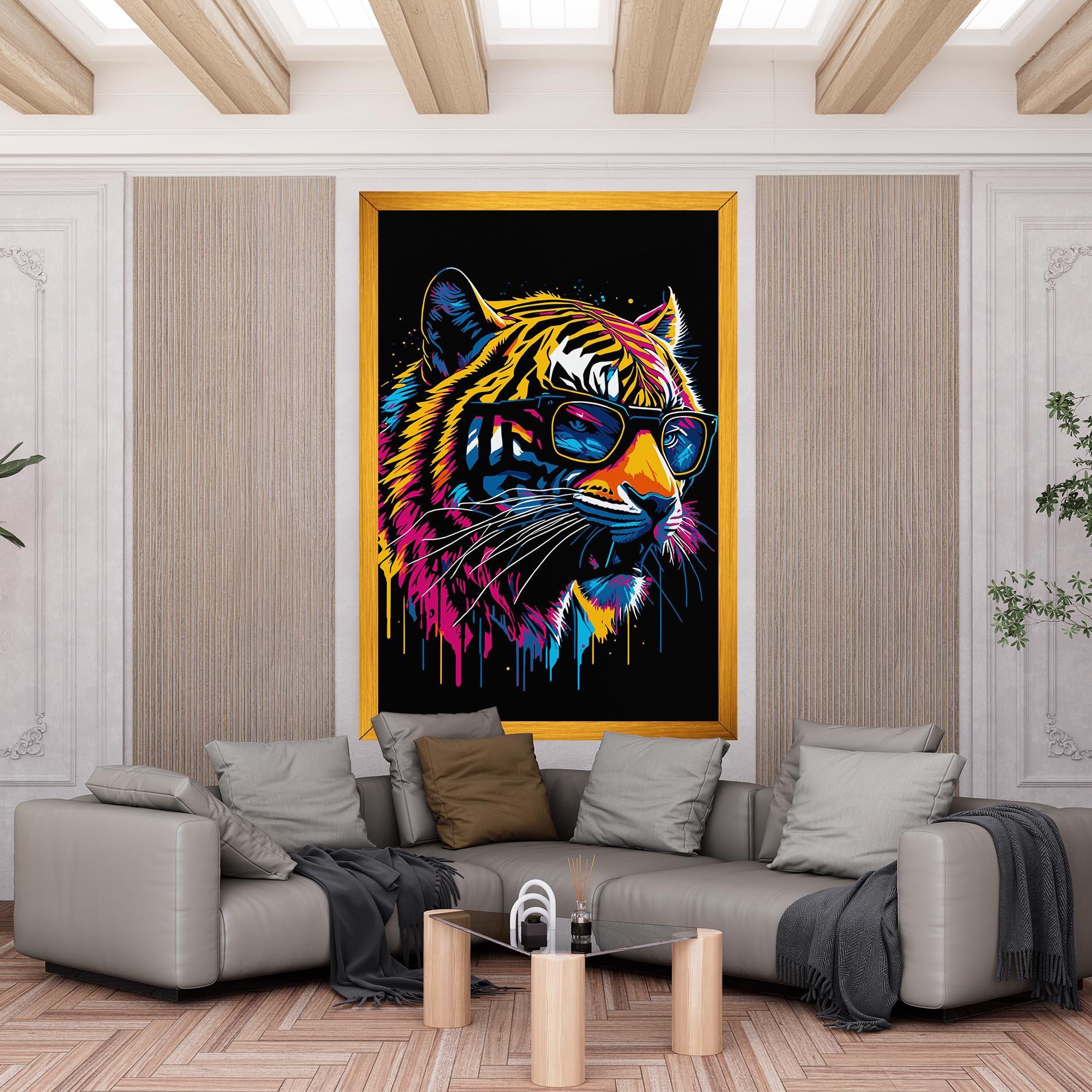 Vászonkép Cool Tiger mockup 6