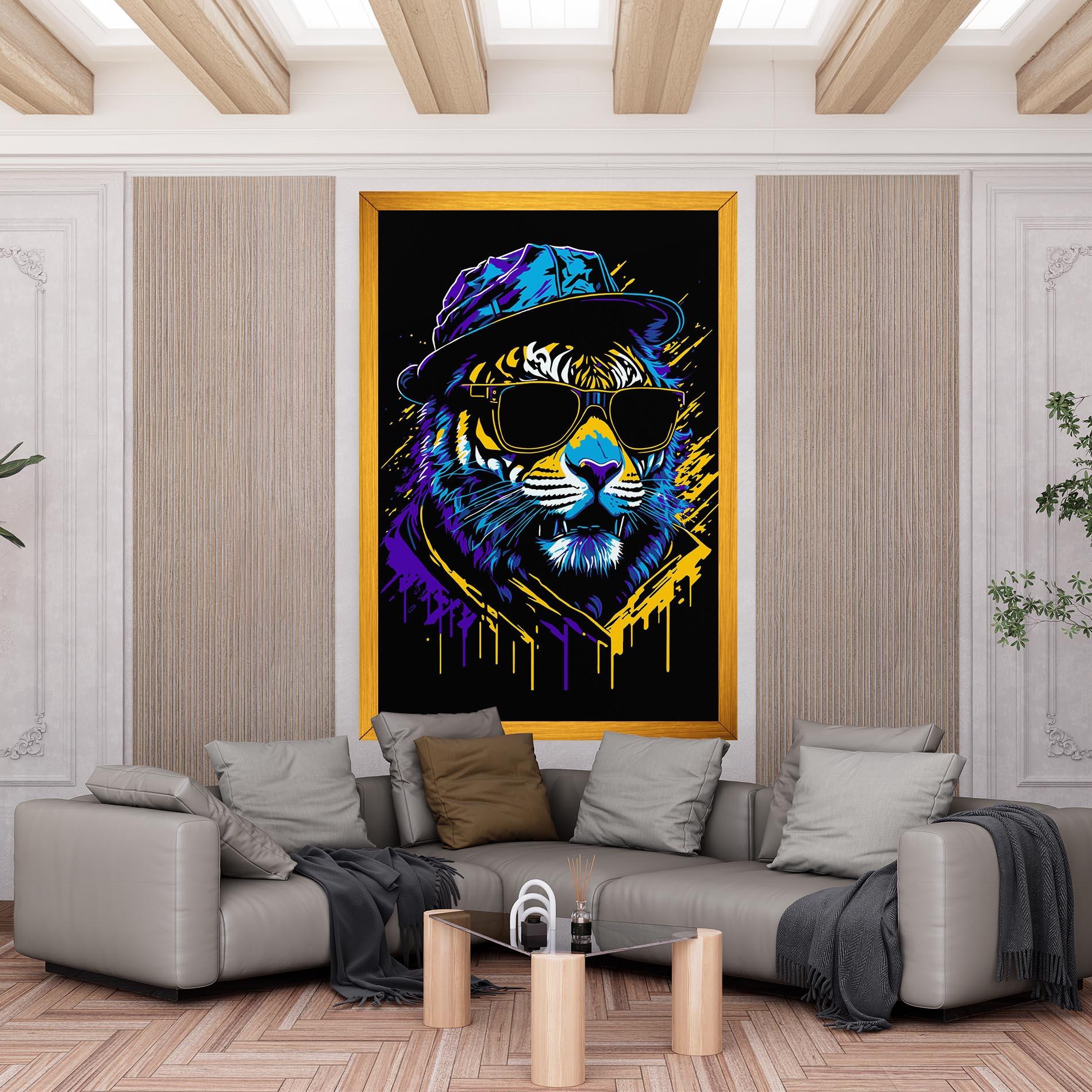 Vászonkép Glasses Tiger mockup 6