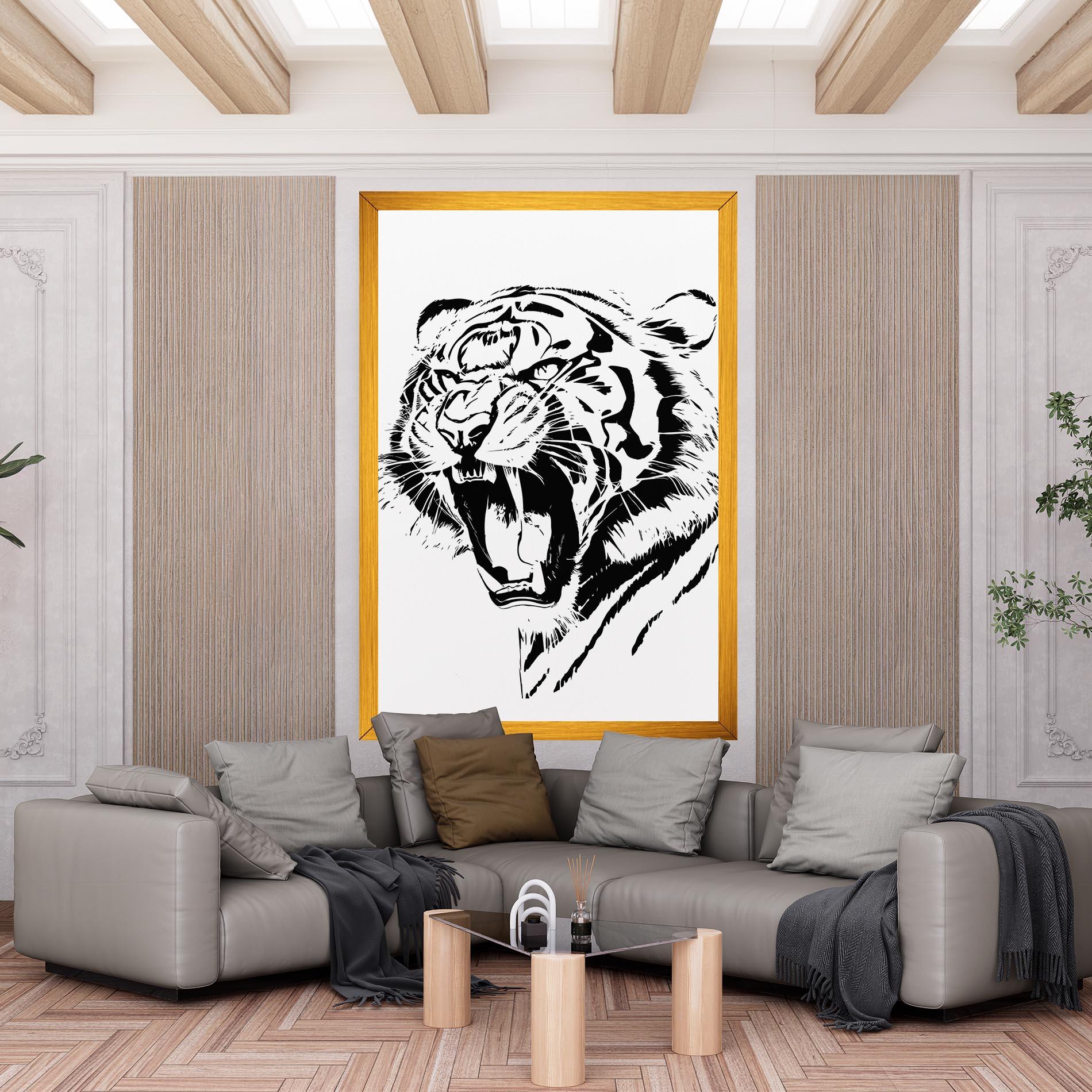 Vászonkép Roaring Tiger mockup 6