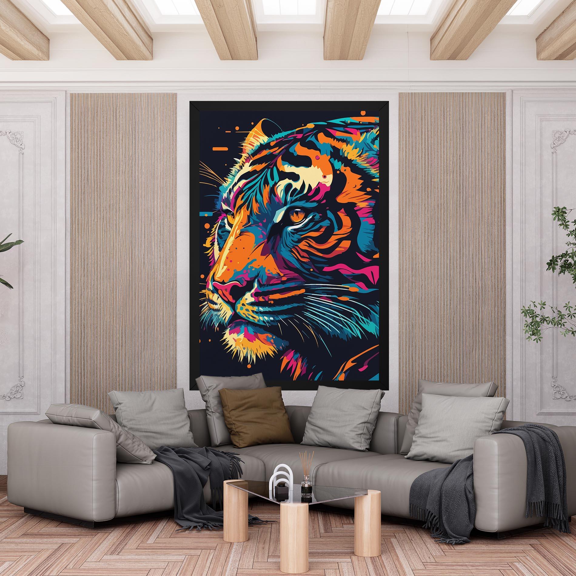 Vászonkép Colorful Tiger mockup 6