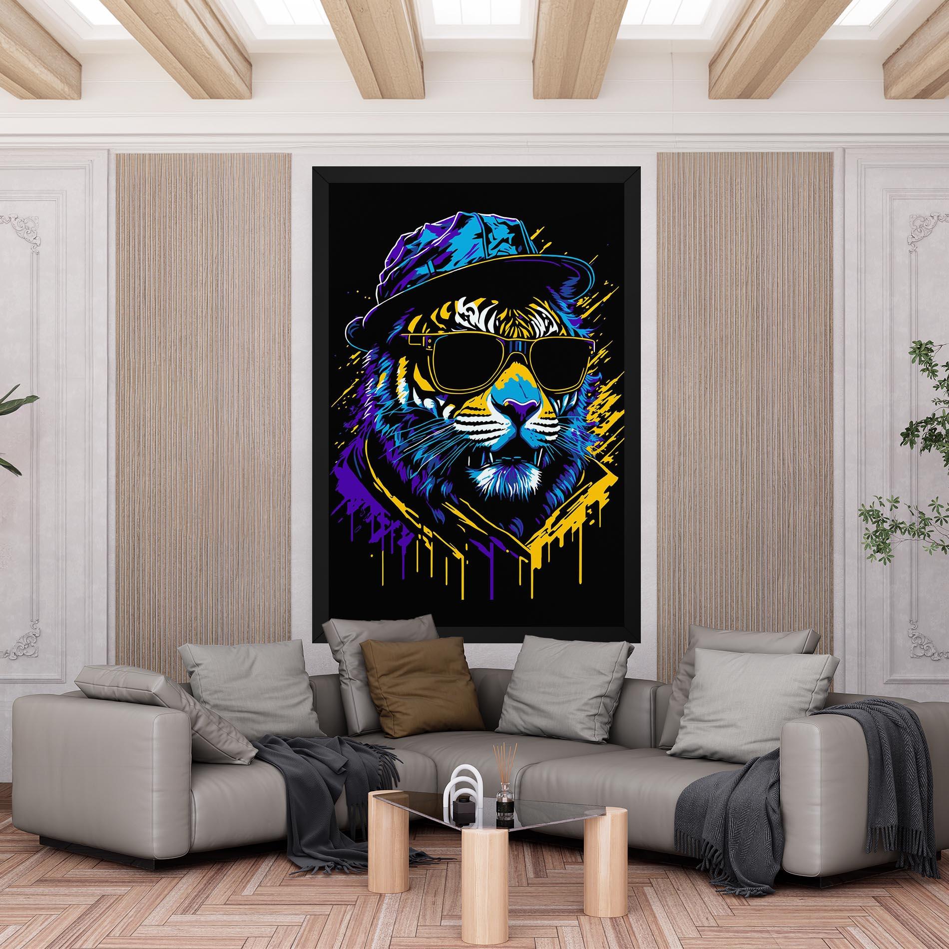 Vászonkép Glasses Tiger mockup 6