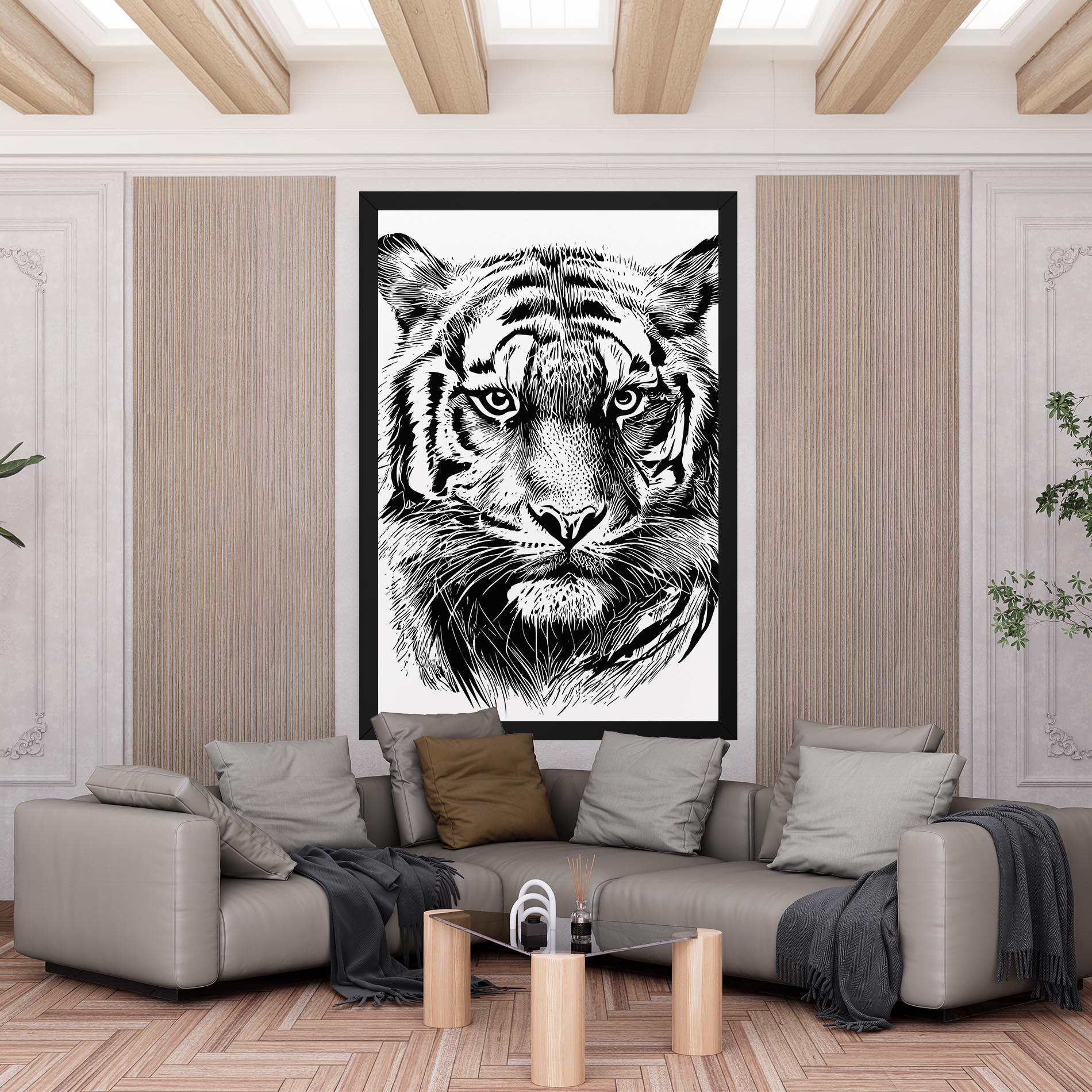 Vászonkép Pretty Tiger Head mockup 6