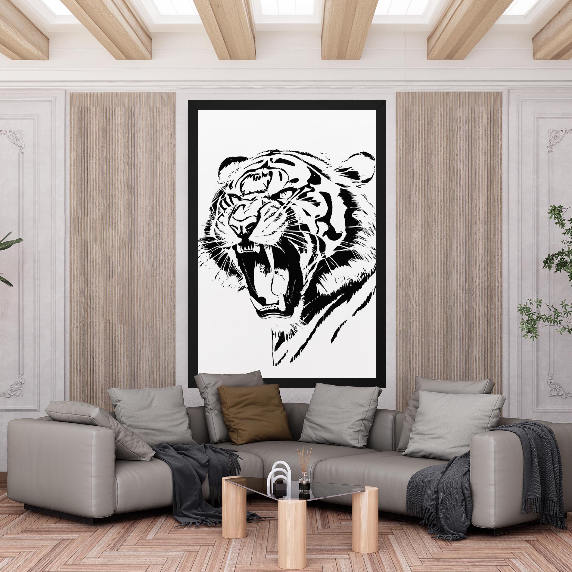 Vászonkép Roaring Tiger mockup 6