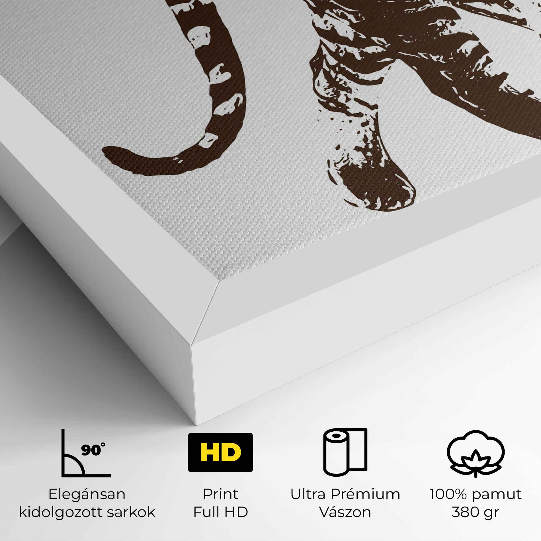 Vászonkép Brown Line Tiger mockup 4