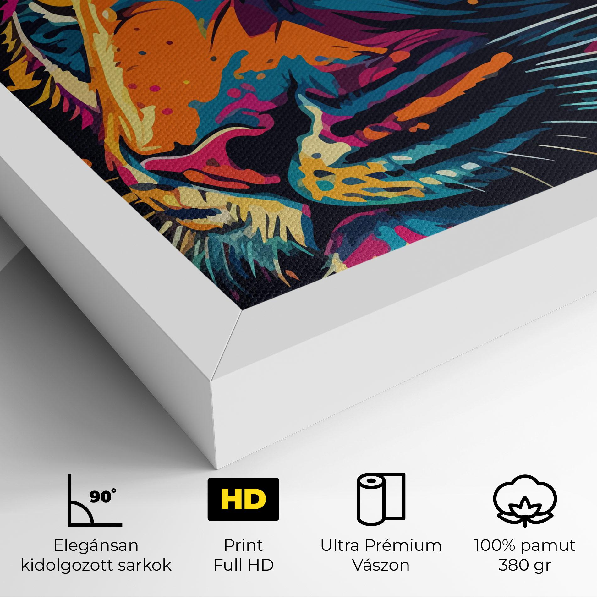 Vászonkép Colorful Tiger mockup 4