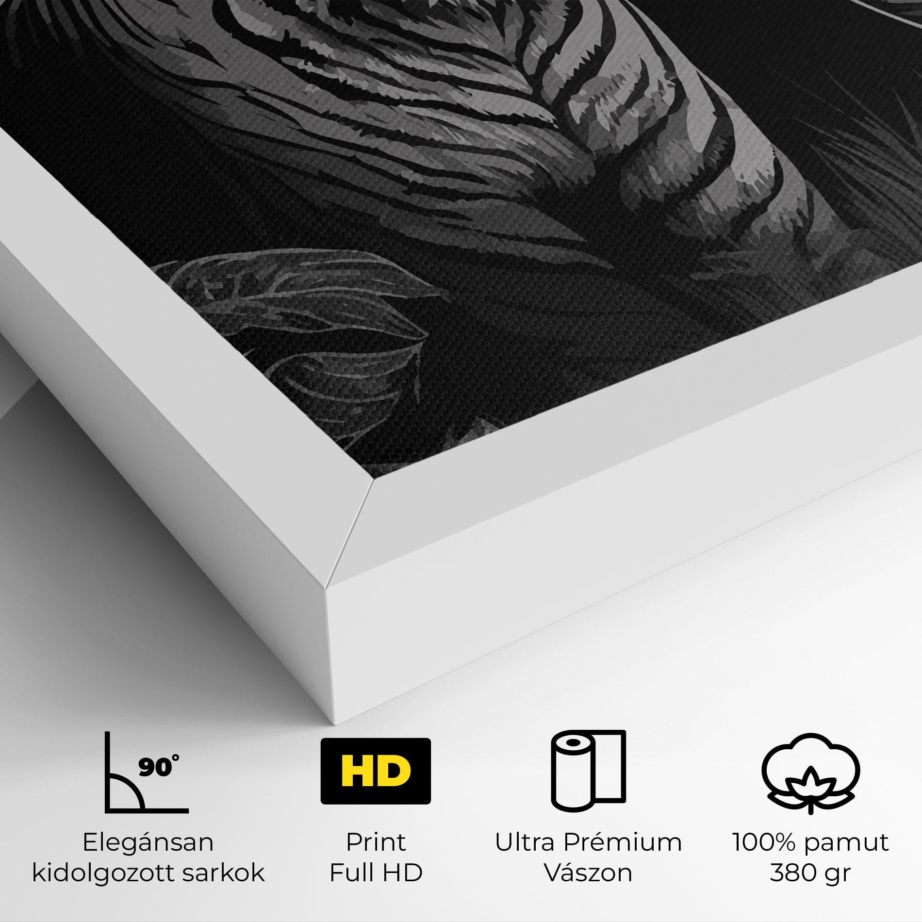 Vászonkép Grey Tiger mockup 4