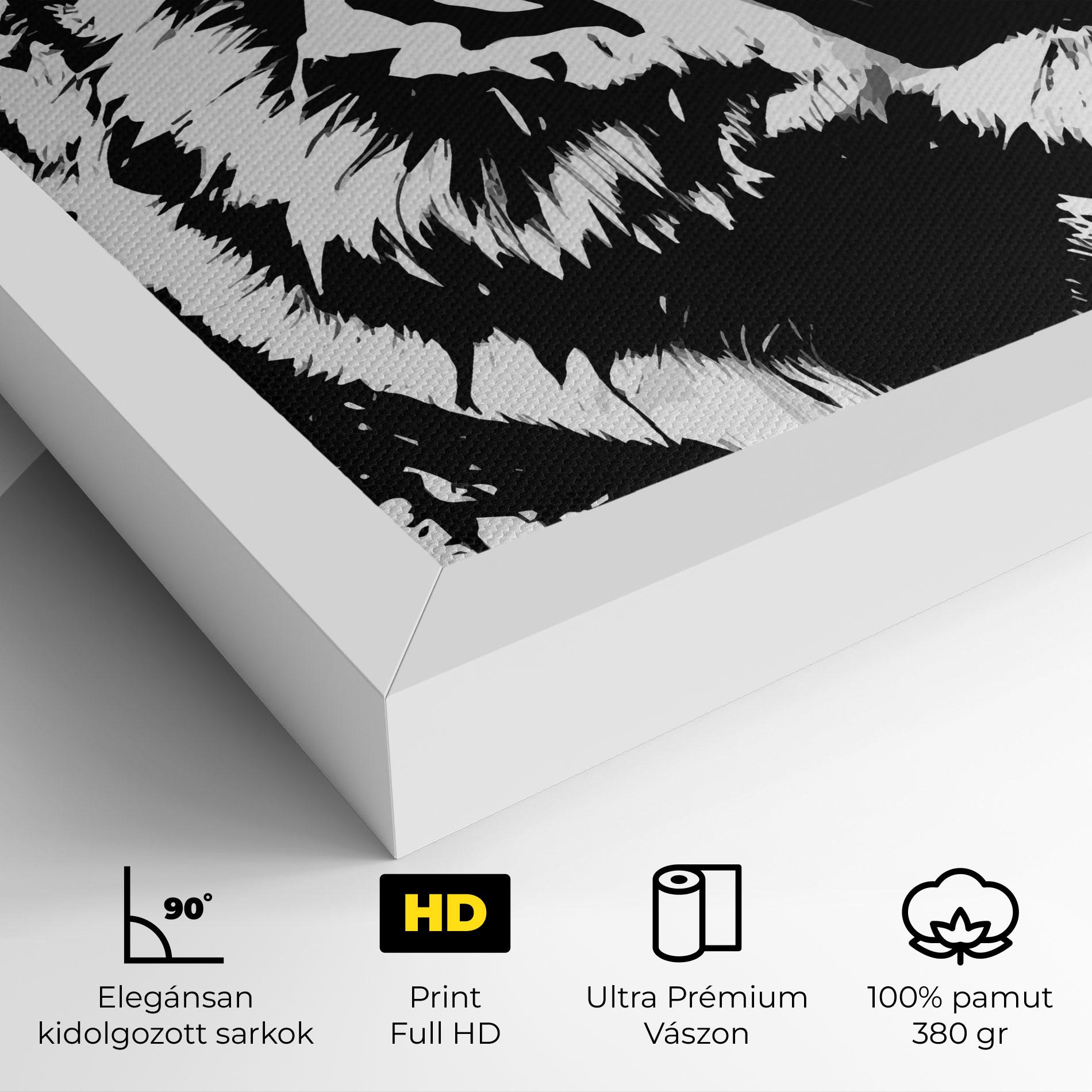 Vászonkép Ink Art Tiger mockup 4
