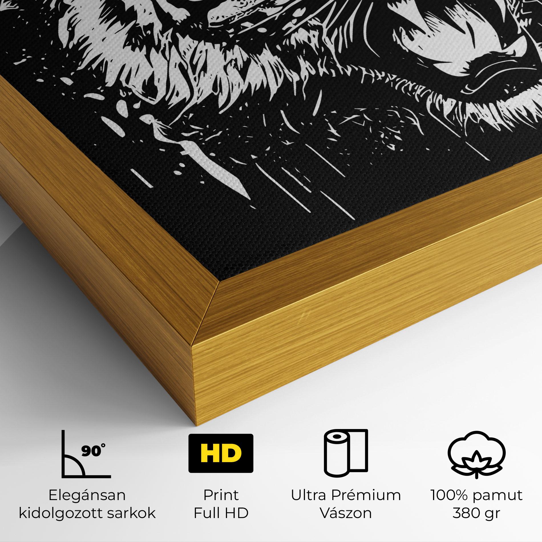 Vászonkép Angry Tiger Head mockup 4