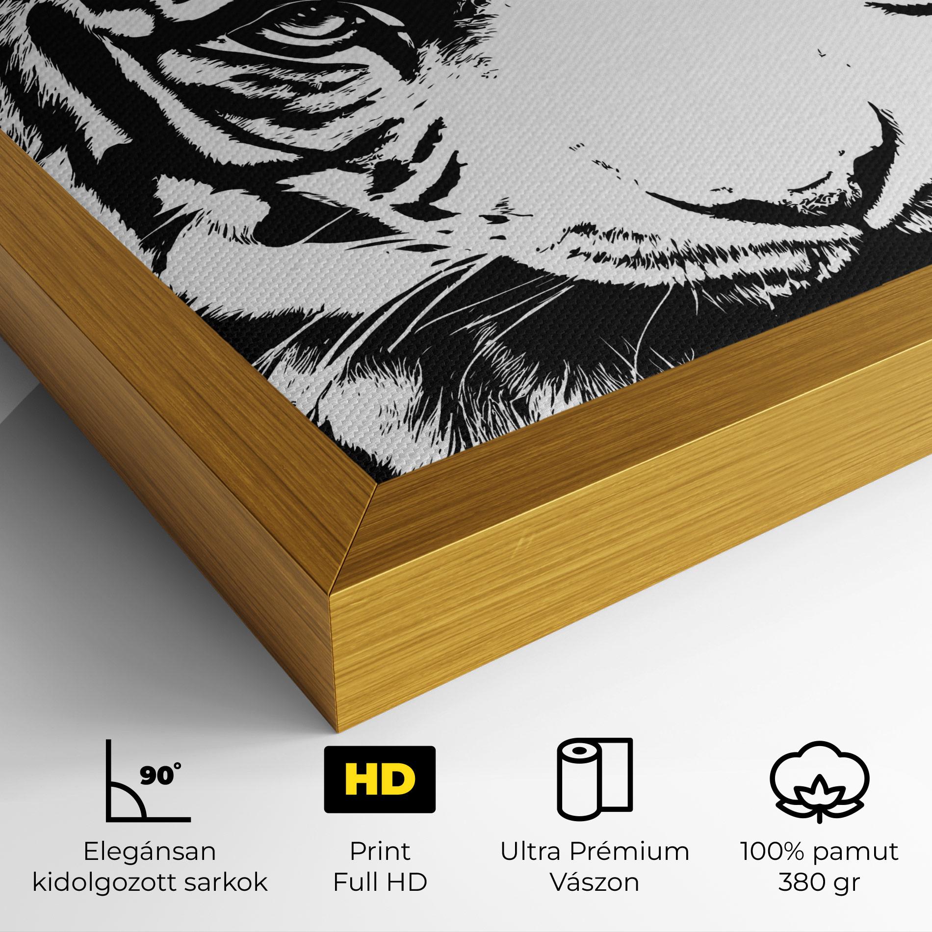 Vászonkép Big Eyes Tiger mockup 4