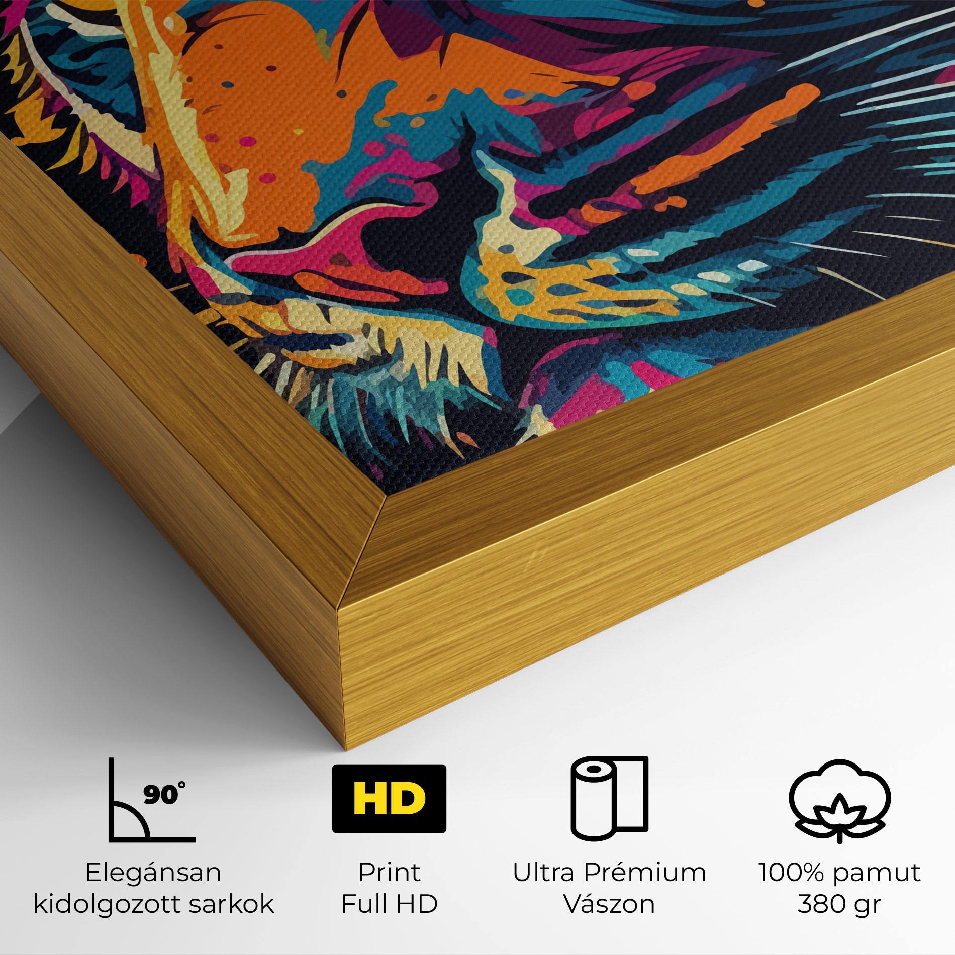 Vászonkép Colorful Tiger mockup 4