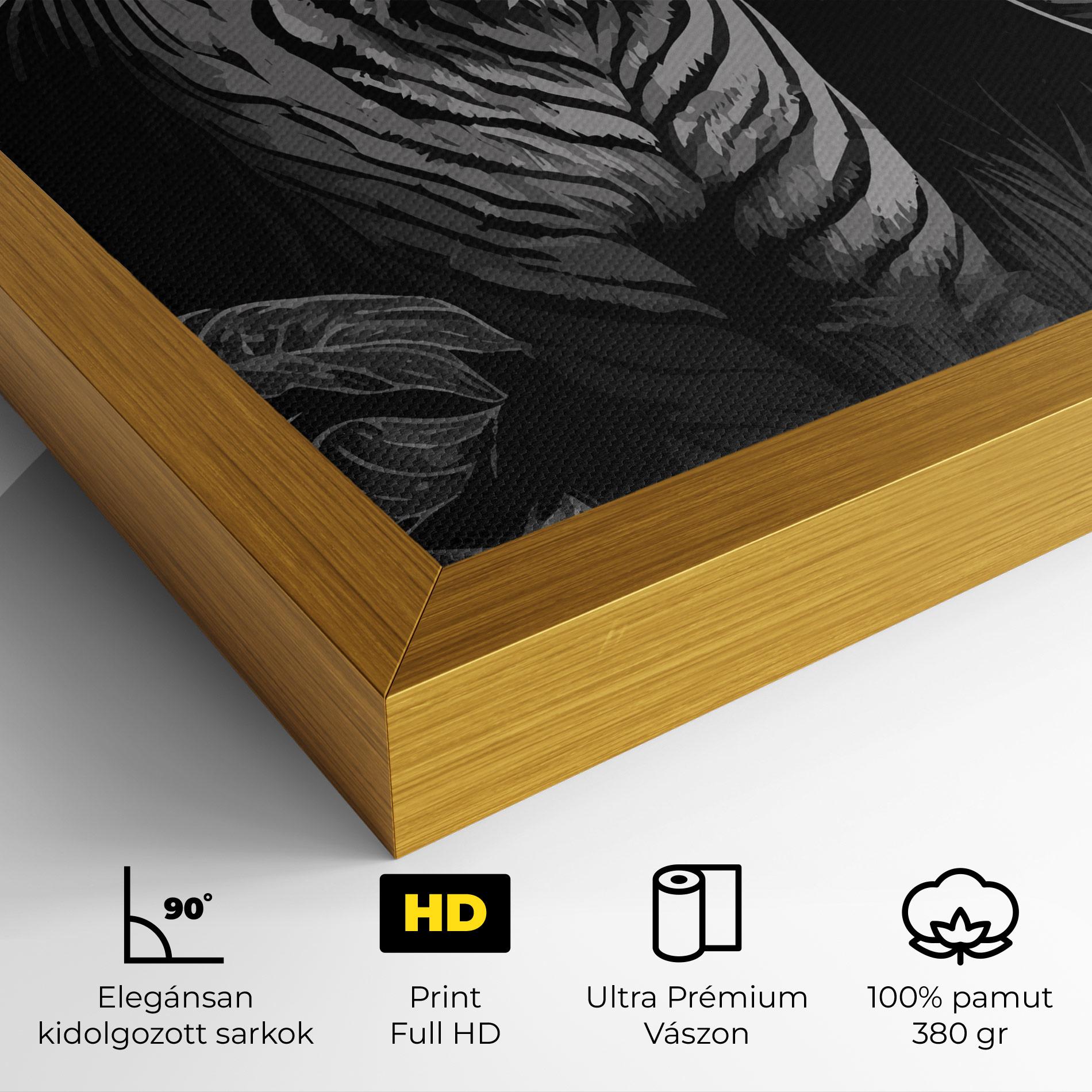 Vászonkép Grey Tiger mockup 4