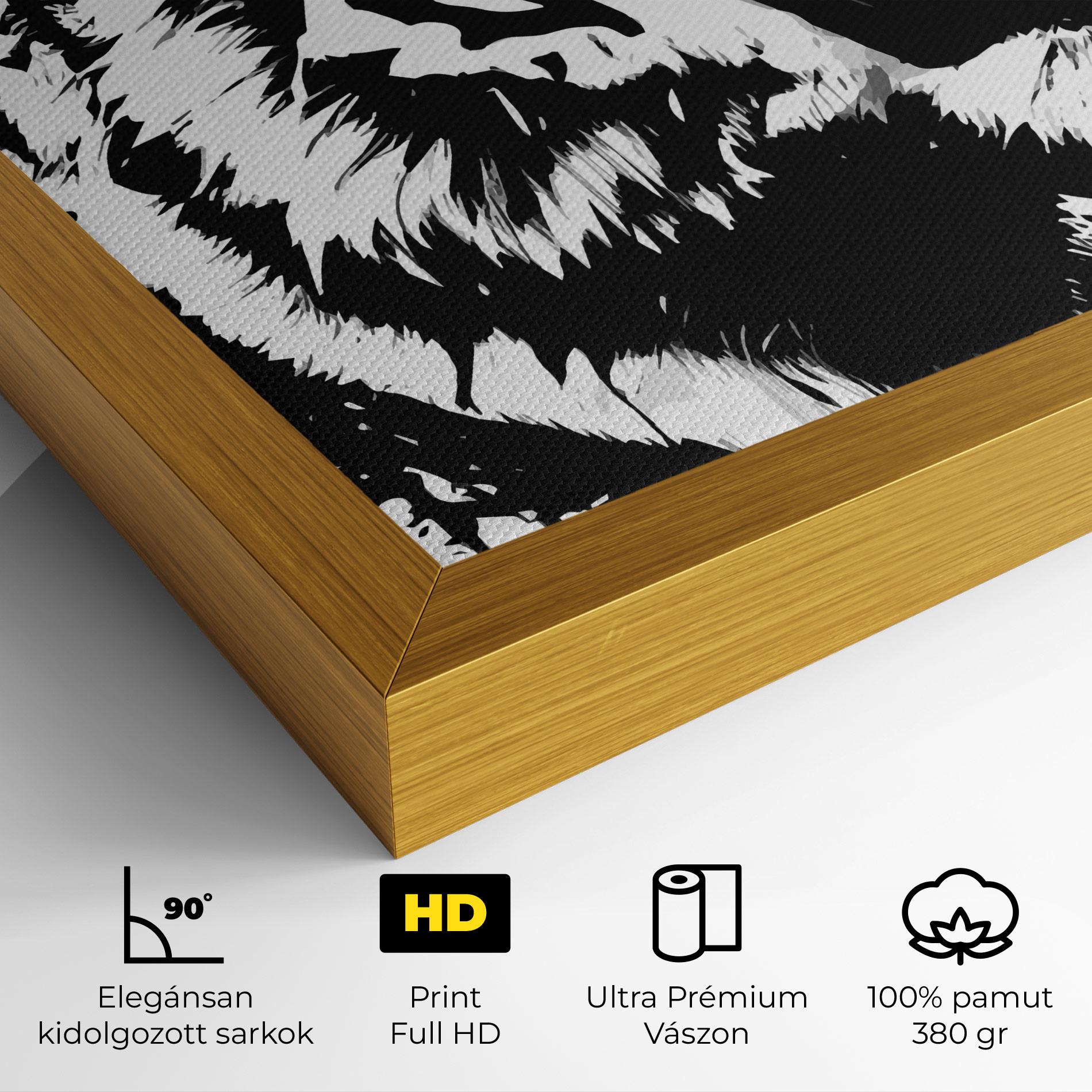 Vászonkép Ink Art Tiger mockup 4
