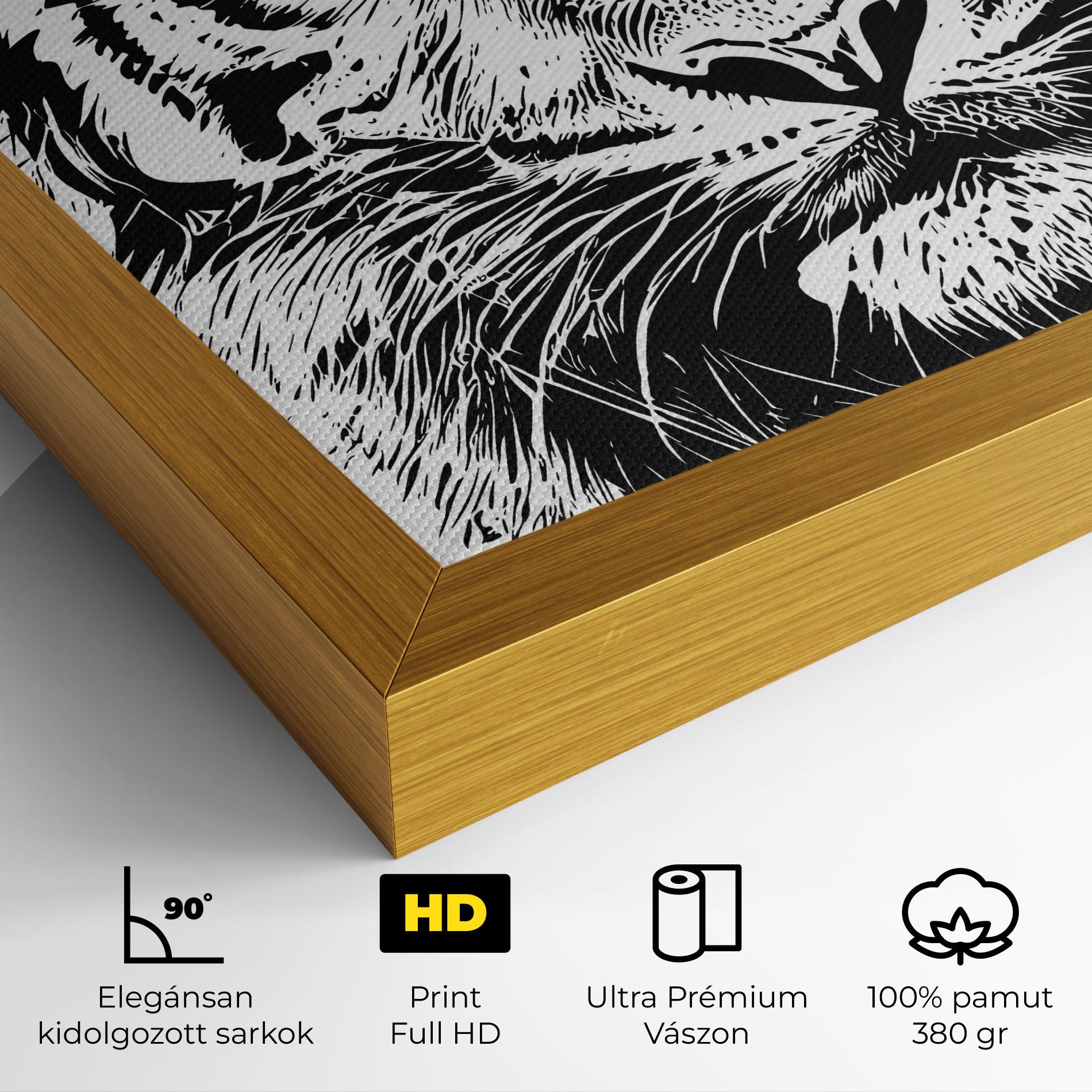 Vászonkép Pretty Tiger Head mockup 4