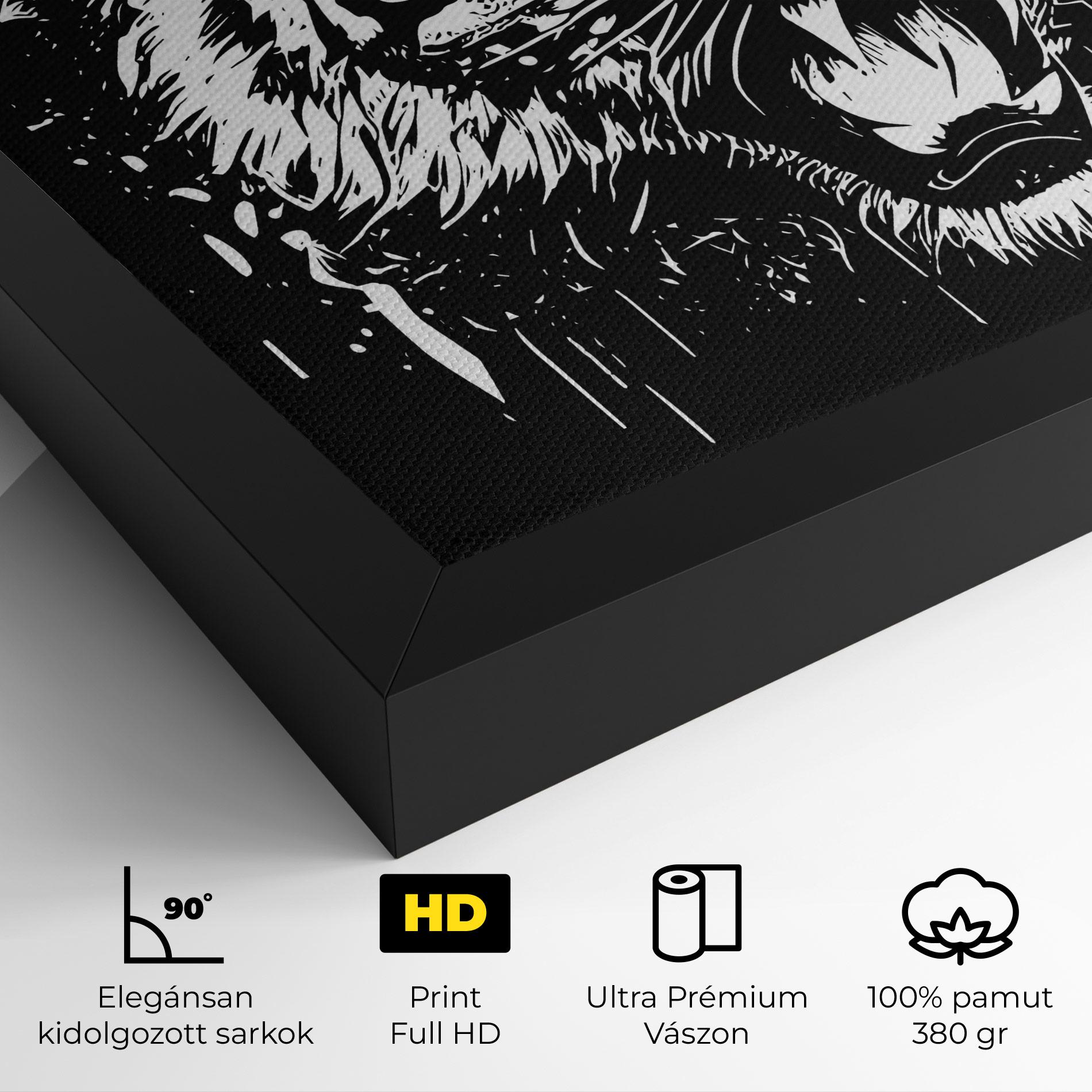 Vászonkép Angry Tiger Head mockup 4