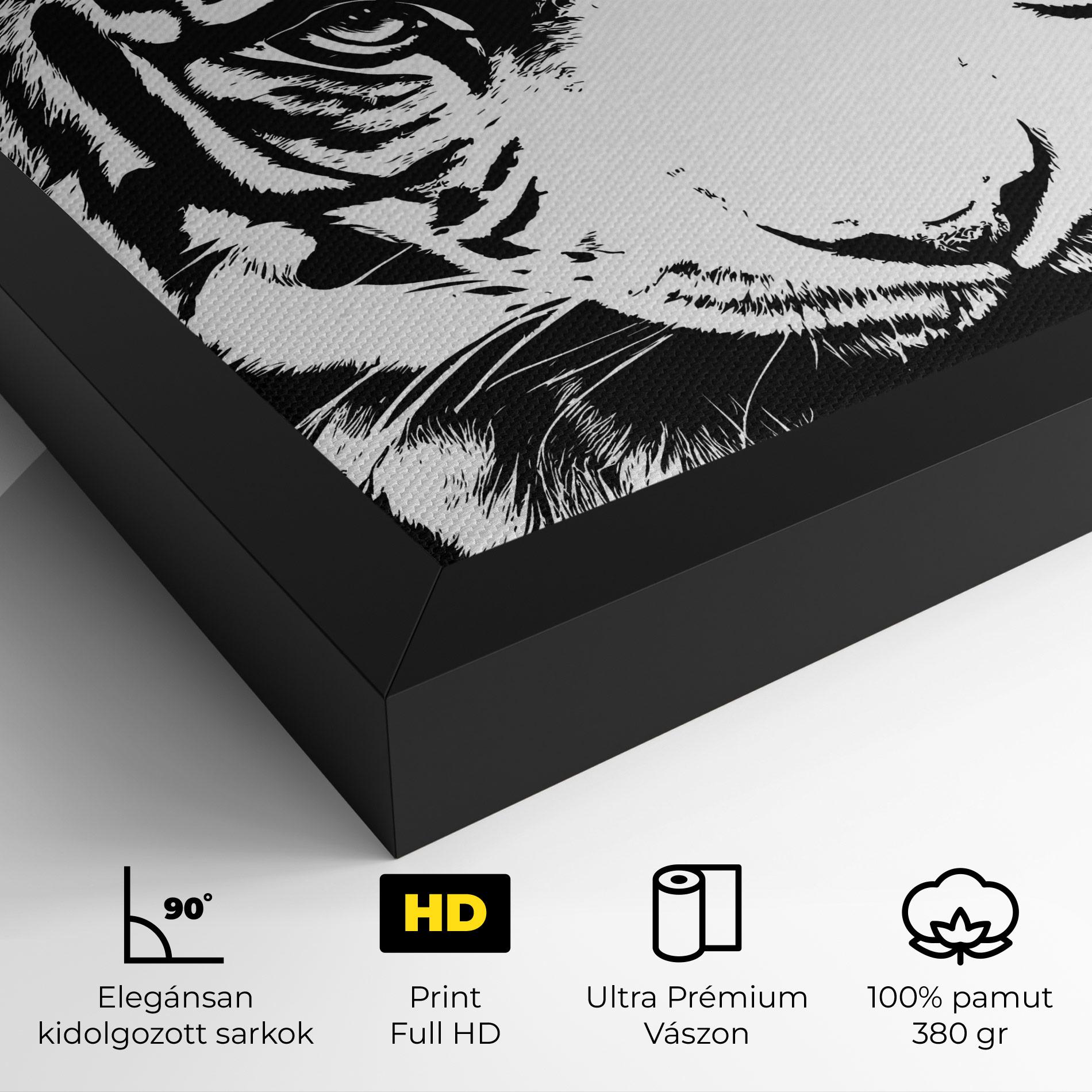Vászonkép Big Eyes Tiger mockup 4