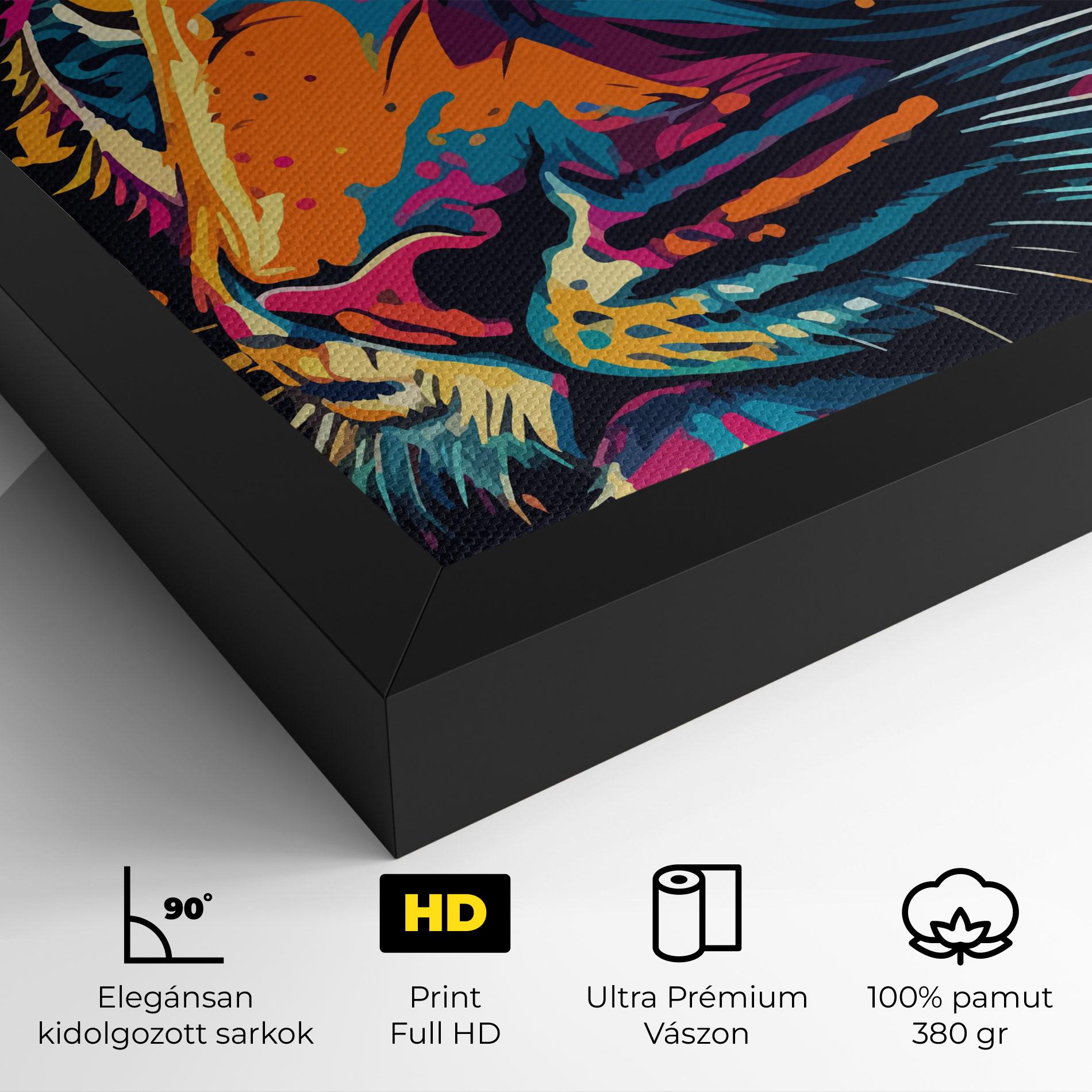Vászonkép Colorful Tiger mockup 4