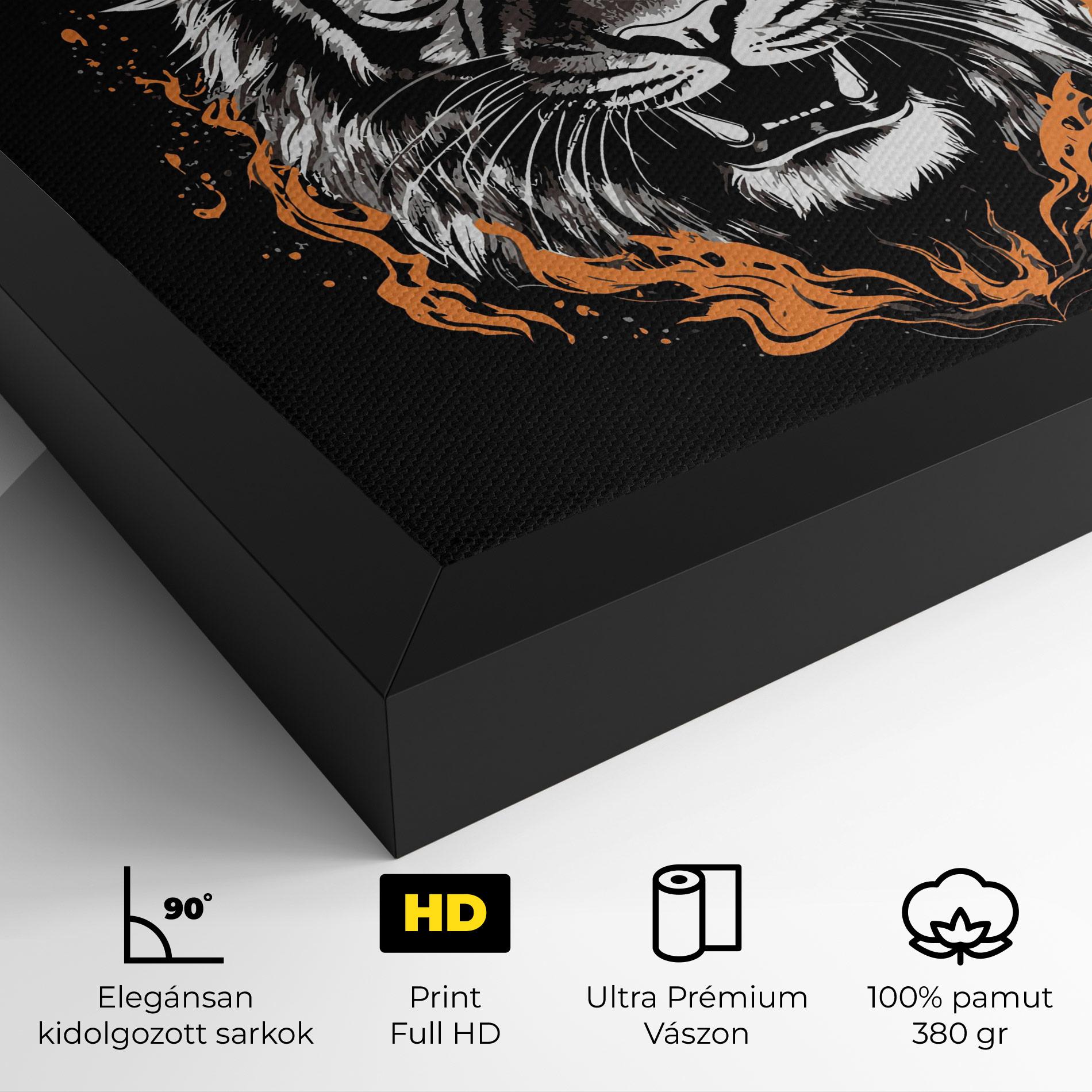 Vászonkép Fire Tiger mockup 4