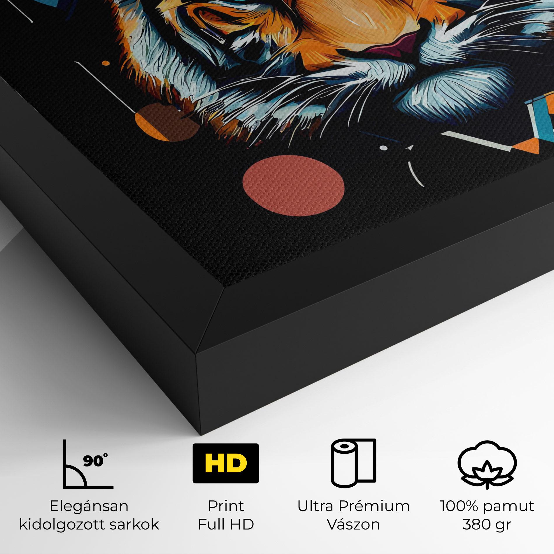 Vászonkép Geometric Tiger mockup 4