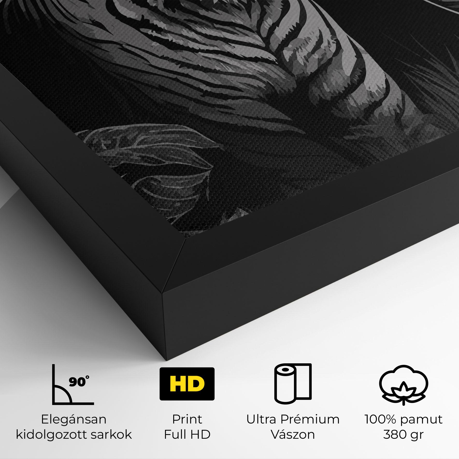 Vászonkép Grey Tiger mockup 4