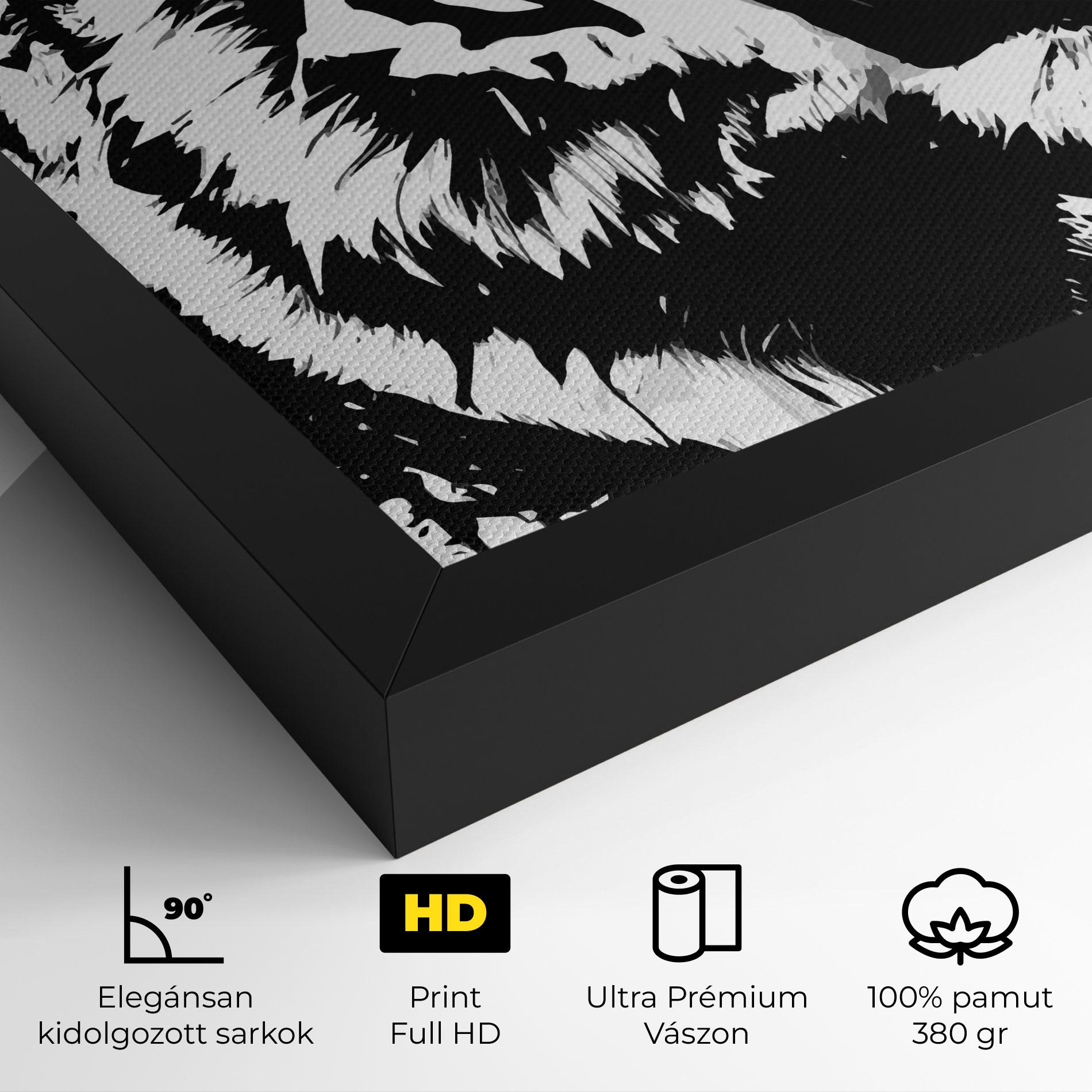 Vászonkép Ink Art Tiger mockup 4