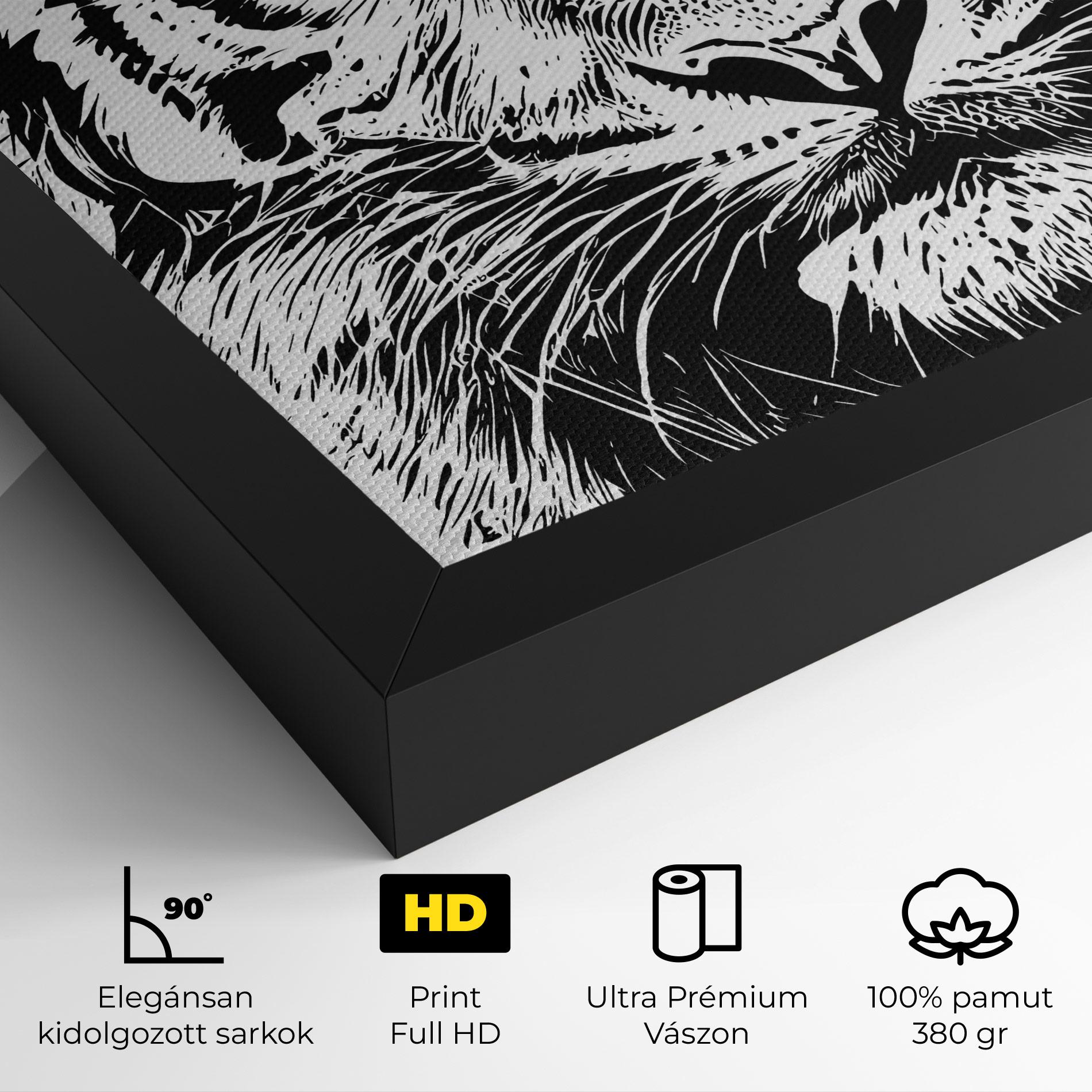 Vászonkép Pretty Tiger Head mockup 4