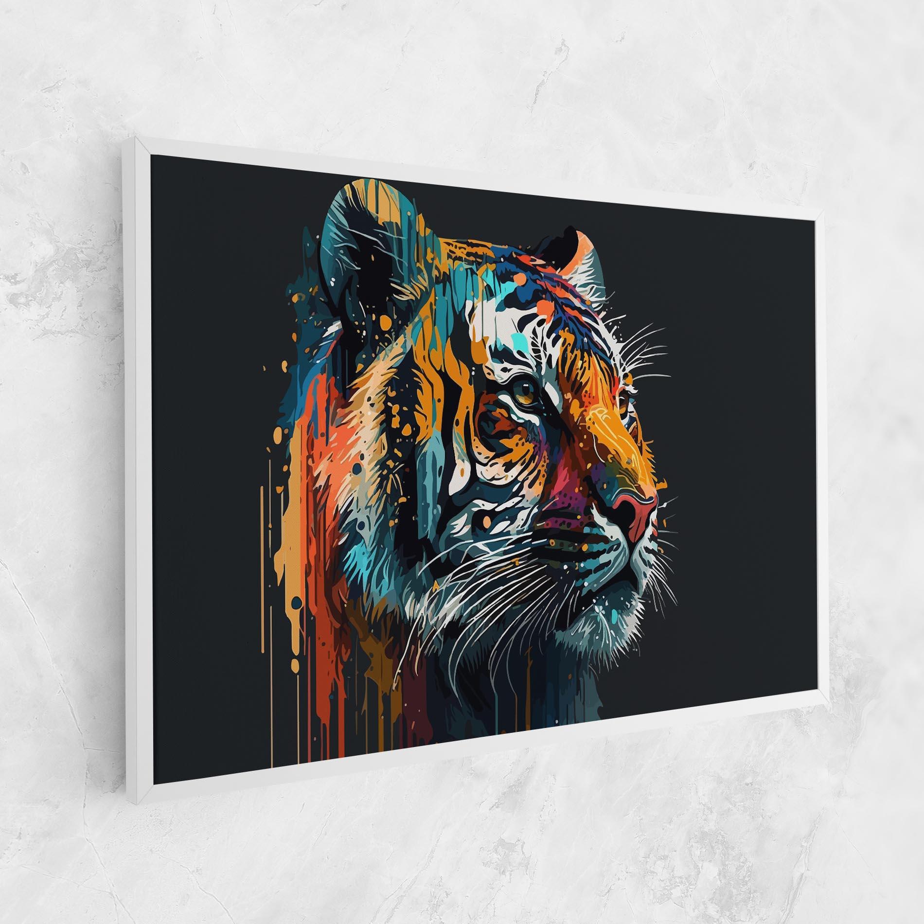 Vászonkép Color Mix Tiger mockup 1