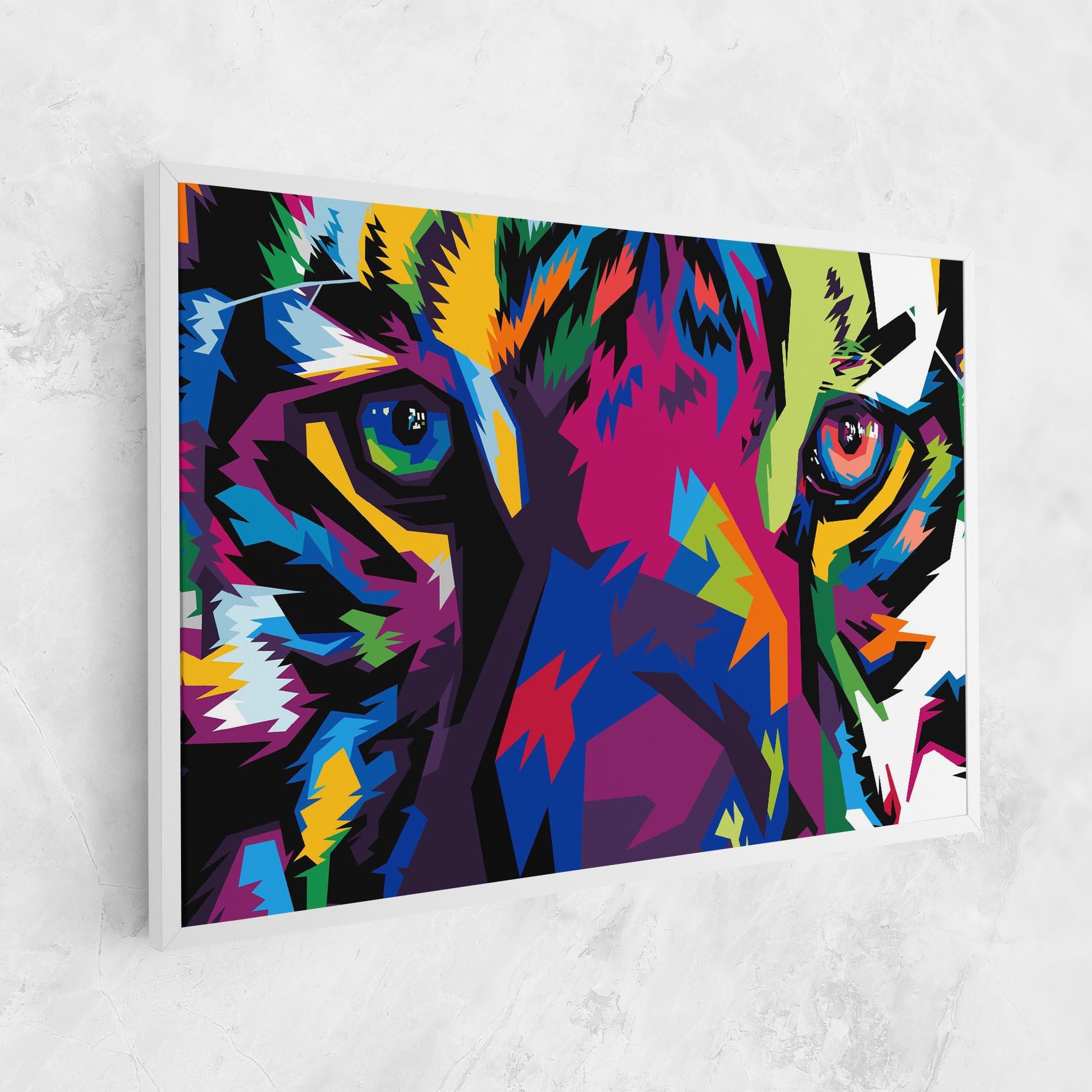 Vászonkép Colourul Tiger Eyes mockup 1