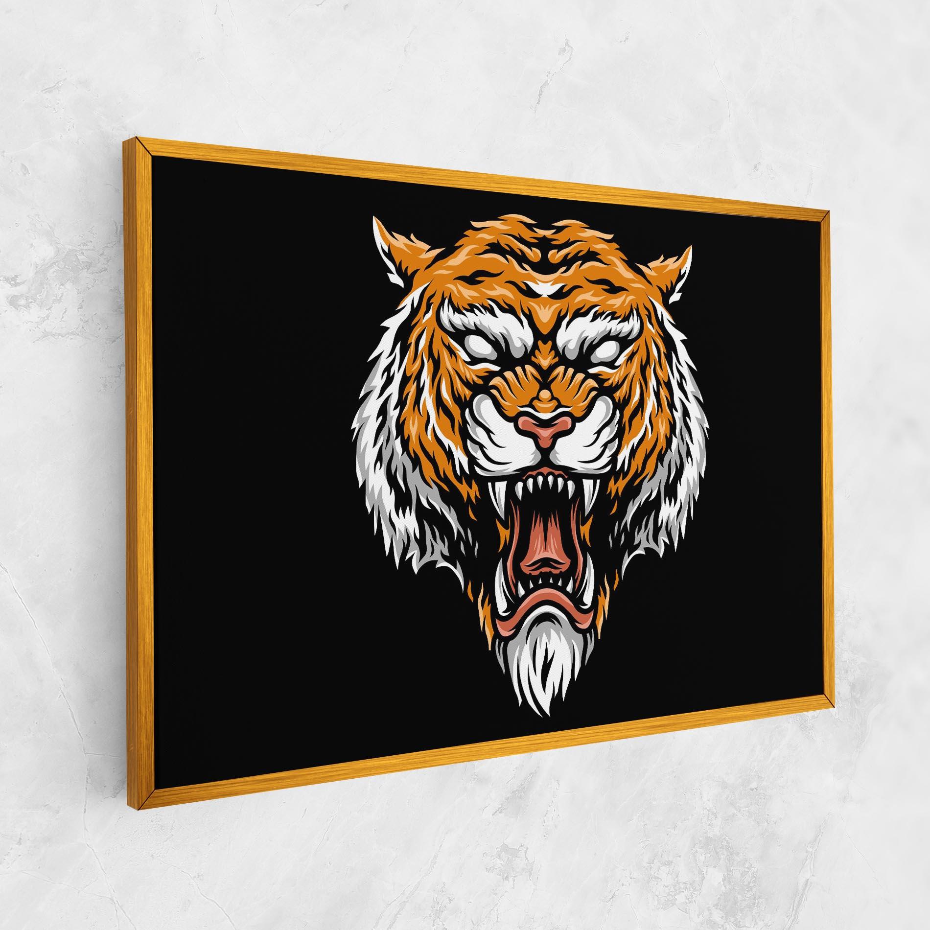 Vászonkép Angry Orange Tiger mockup 1