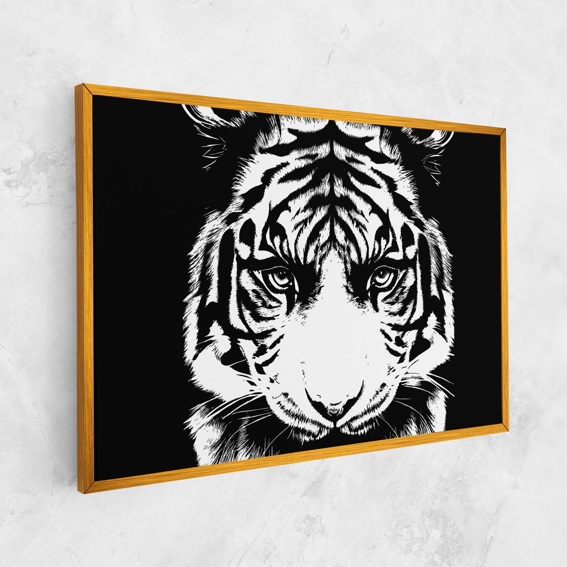 Vászonkép Big Eyes Tiger mockup 1