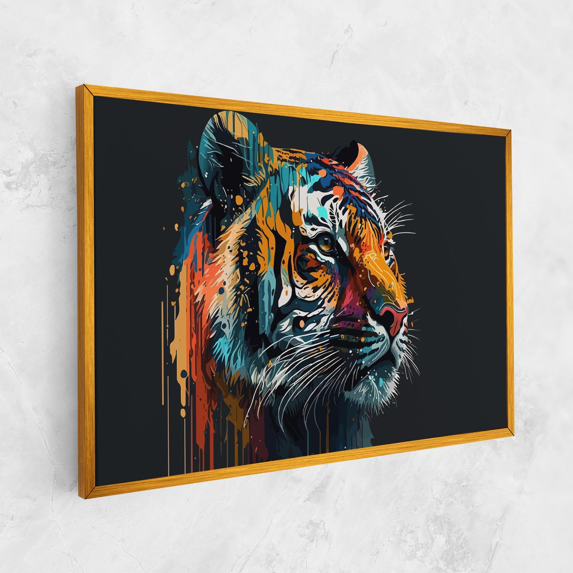 Vászonkép Color Mix Tiger mockup 1
