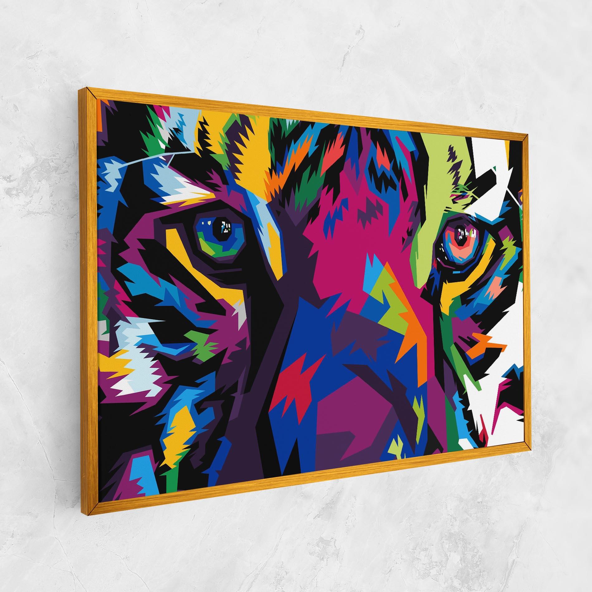 Vászonkép Colourul Tiger Eyes mockup 1