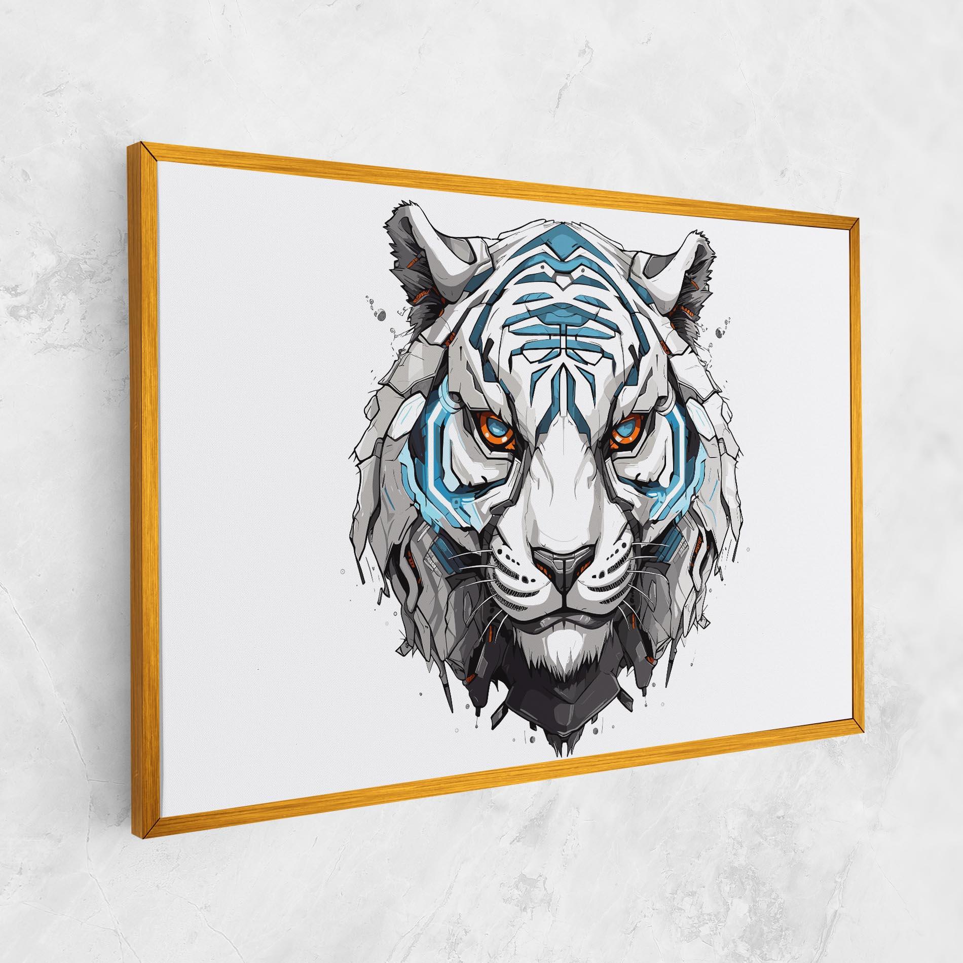 Vászonkép Cyborg Tiger mockup 1