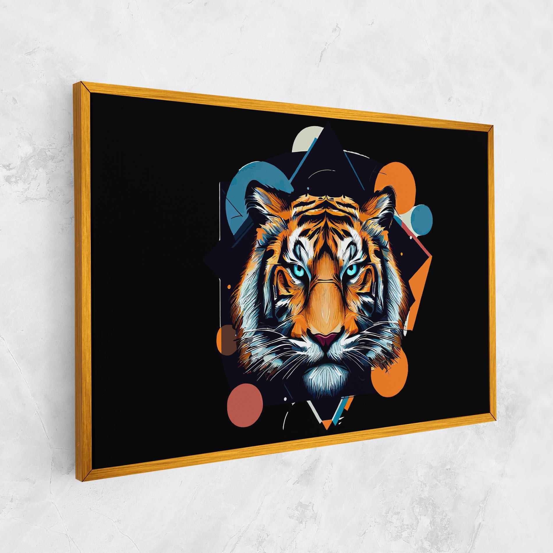 Vászonkép Geometric Tiger mockup 1