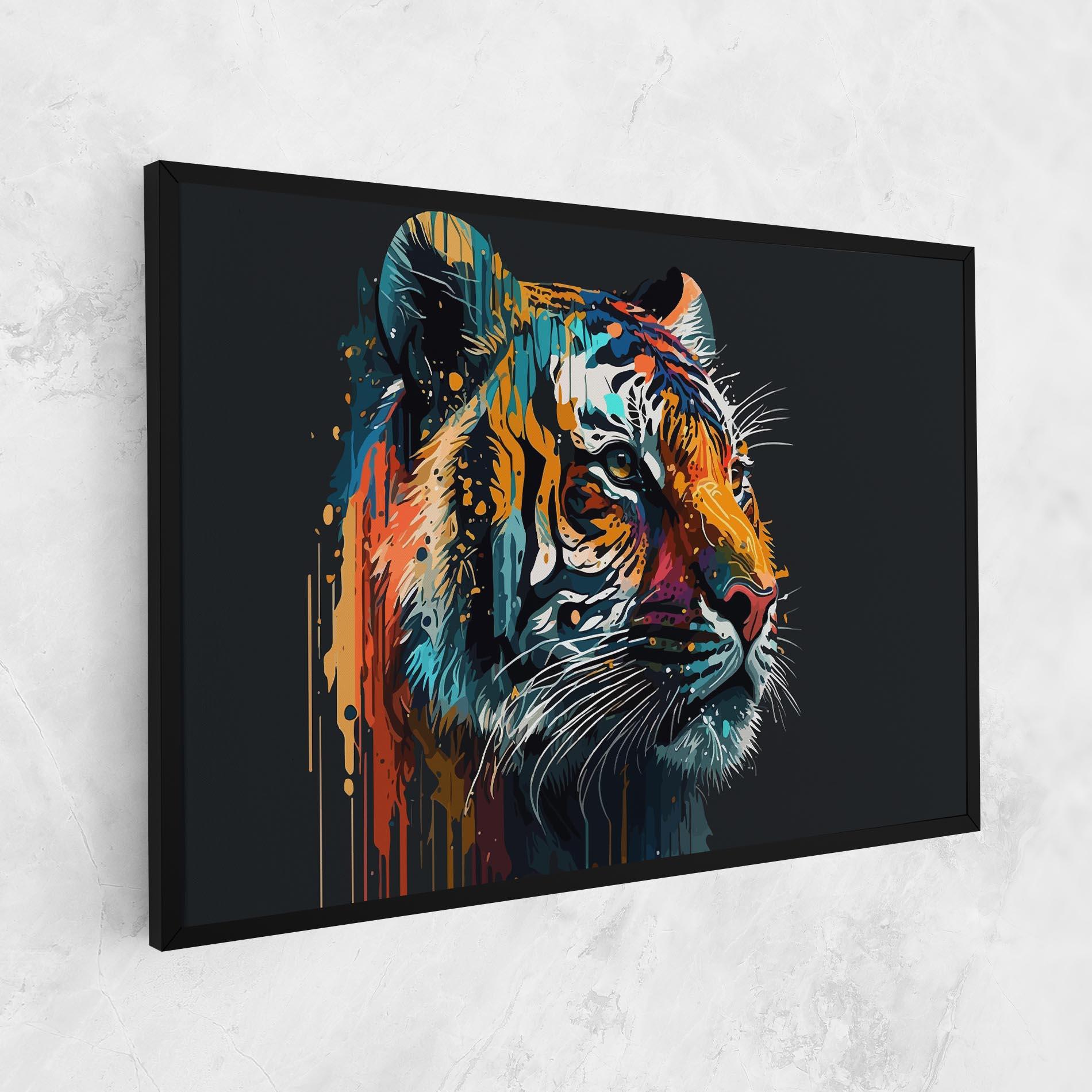 Vászonkép Color Mix Tiger mockup 1